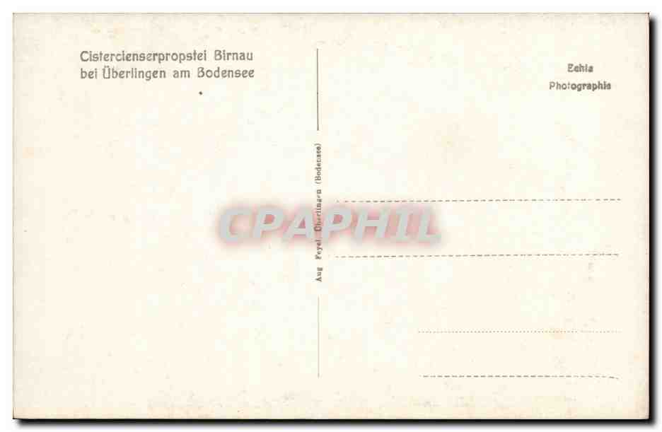 Baviere-Bayern- Cistercienserpropstel Birnau bi Uberlingen am Bodensee-CPA — Back
