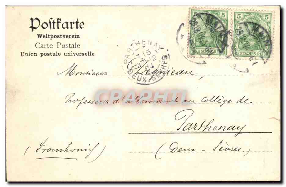 Allemagne-Germany- Mainz am Rhein CPA — Back