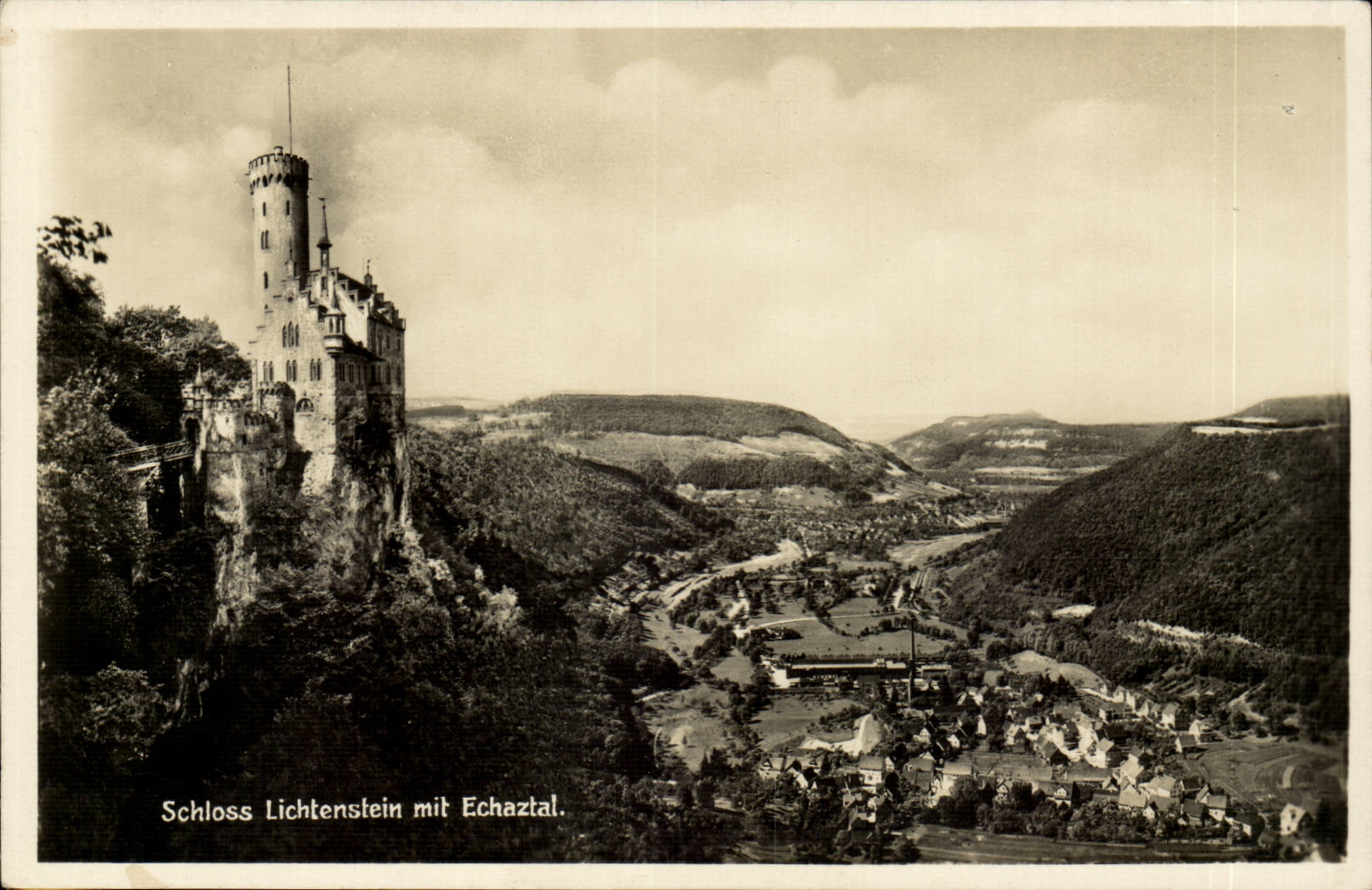 Baviere-Bayern- Schloss Lichtenstein mit Echaztal -CPA
