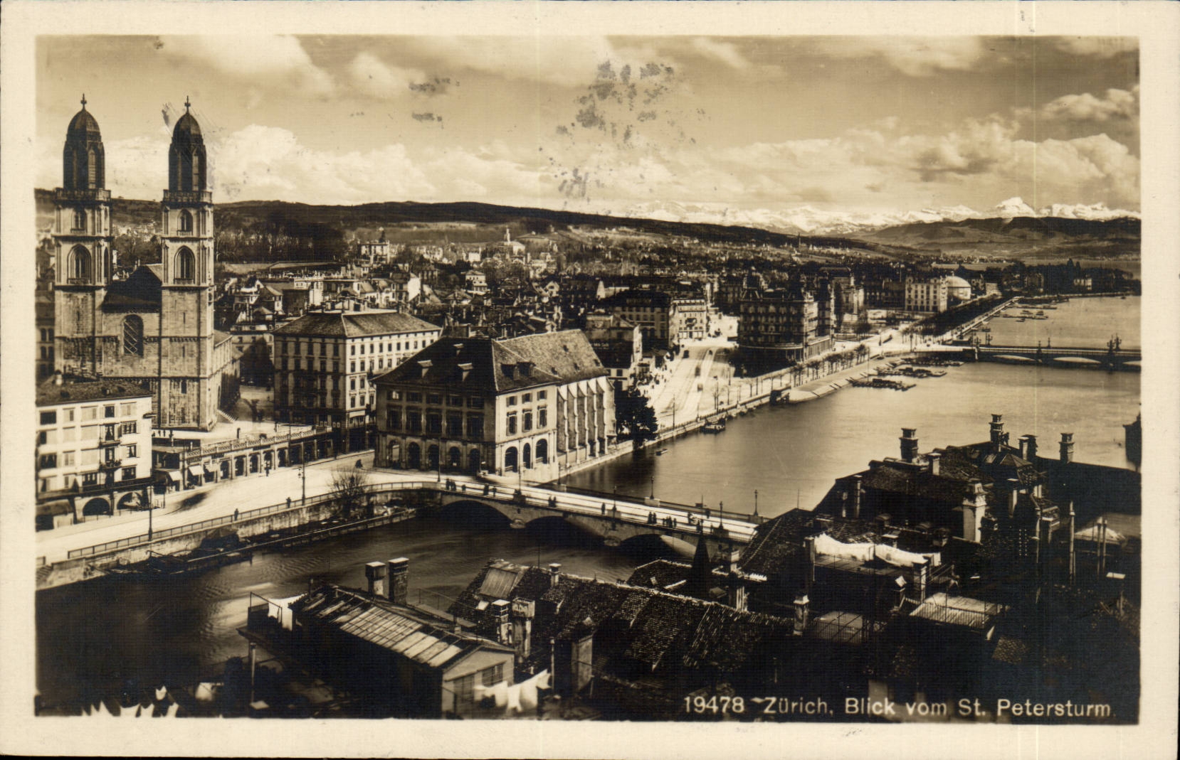 Suisse-Zurich- Blick vom St Petersturm -CPA