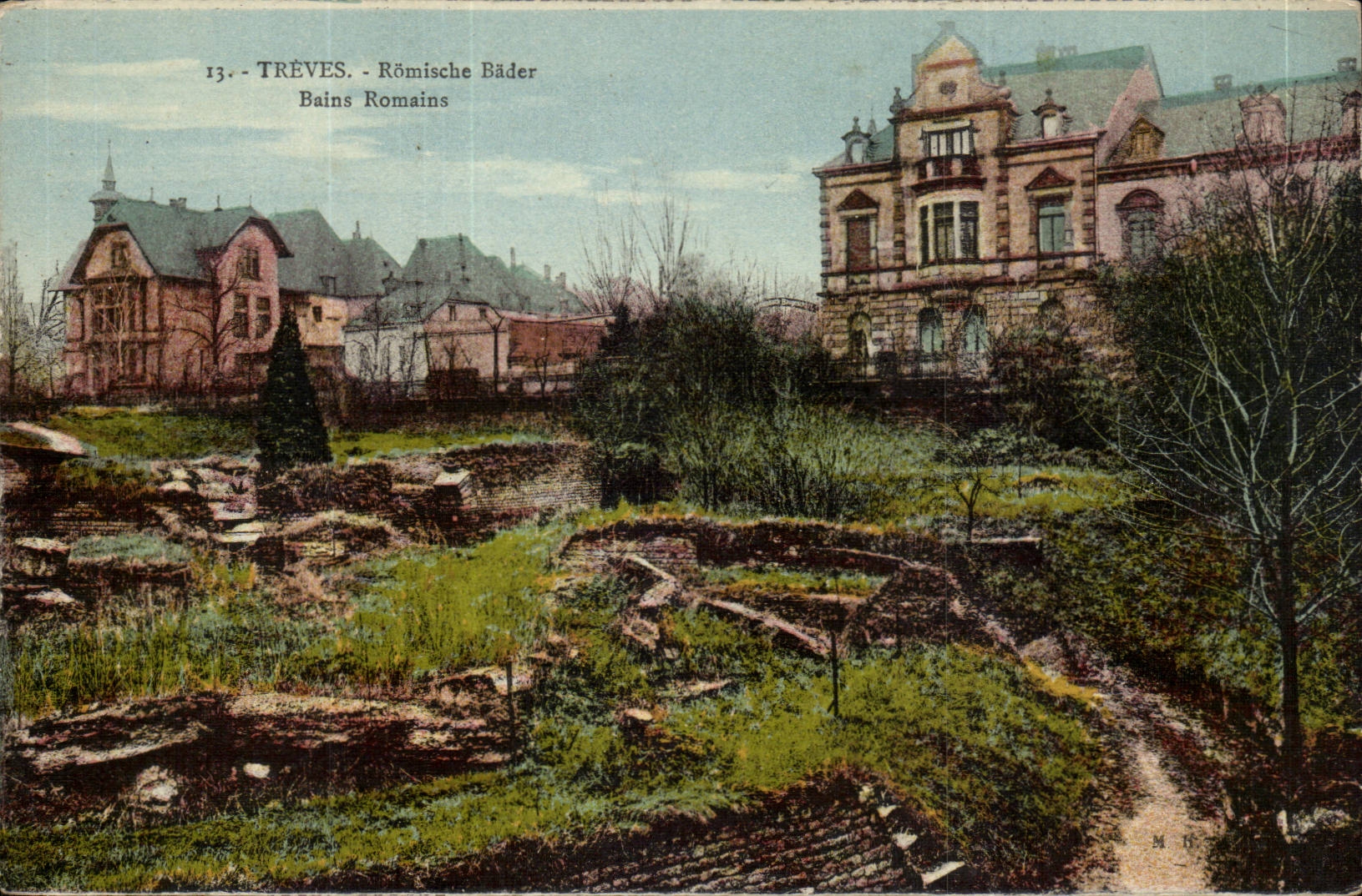Trier-Treves-Germany-Allemagne-Romische Bader-Bain Romains-CPA