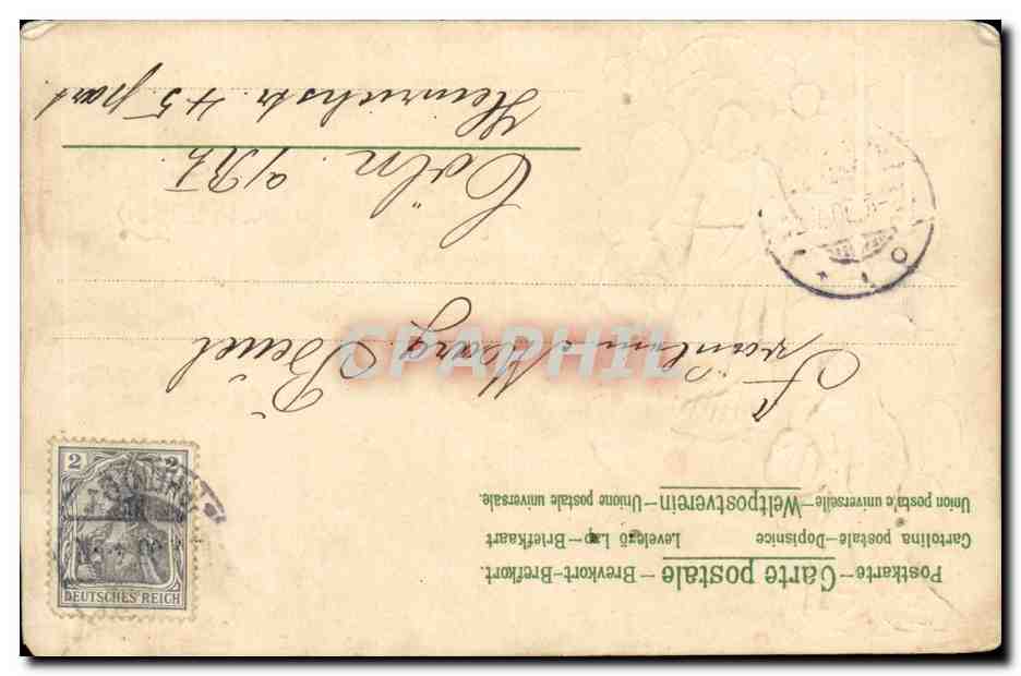 Herlizlichen Gluckwunsch zum Namentage- Sel Margaretha Marie Macoque- Sieh an diese Herz-CPA — Rückseite
