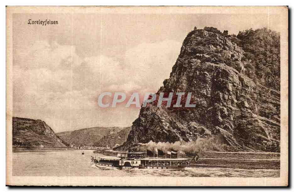 Mittelrheintal-Loreley felsen- Boot-Boat-Bateau-CPA