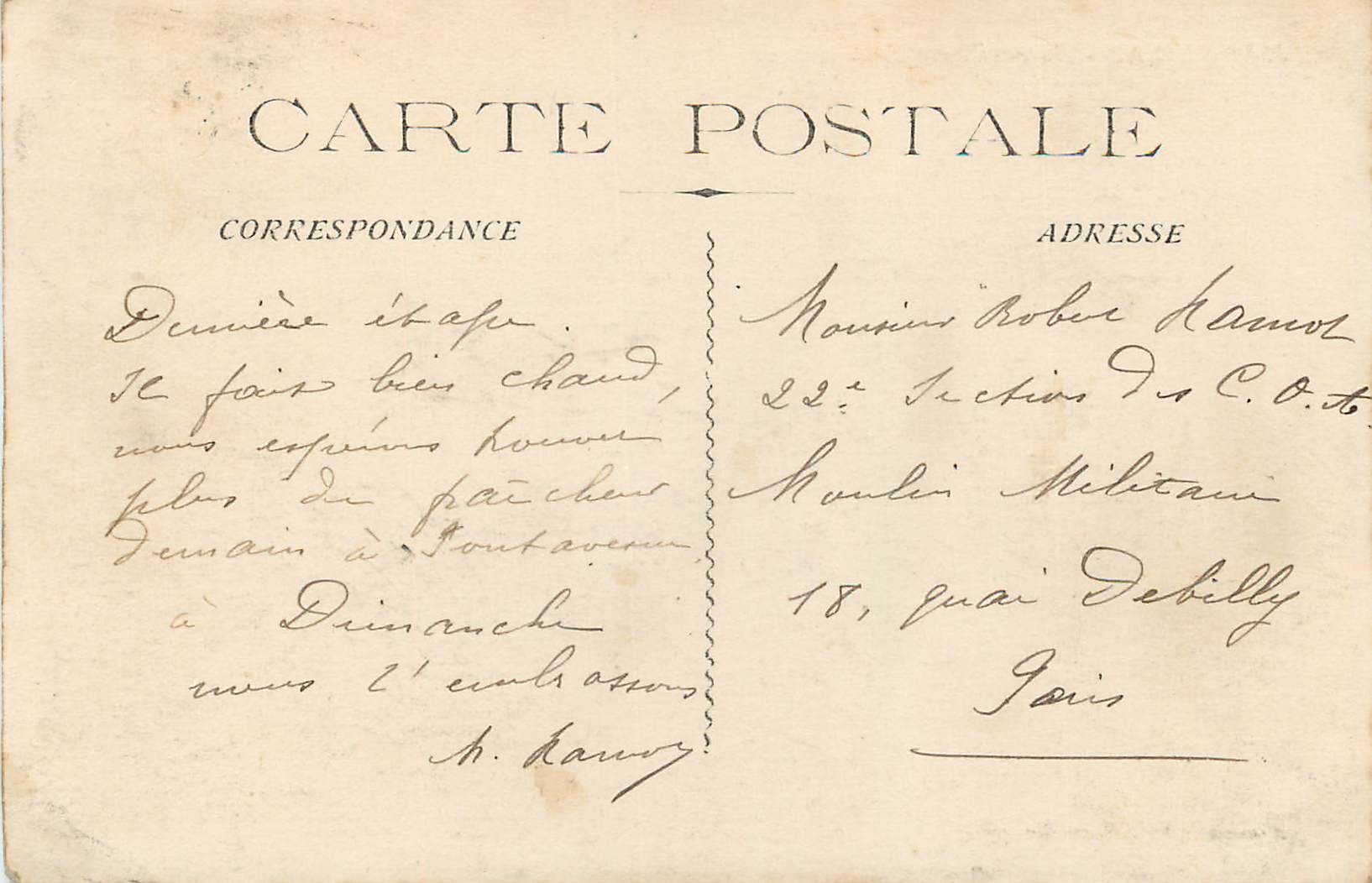 CPA Marseille Notre Dame de la Garde — Rückseite