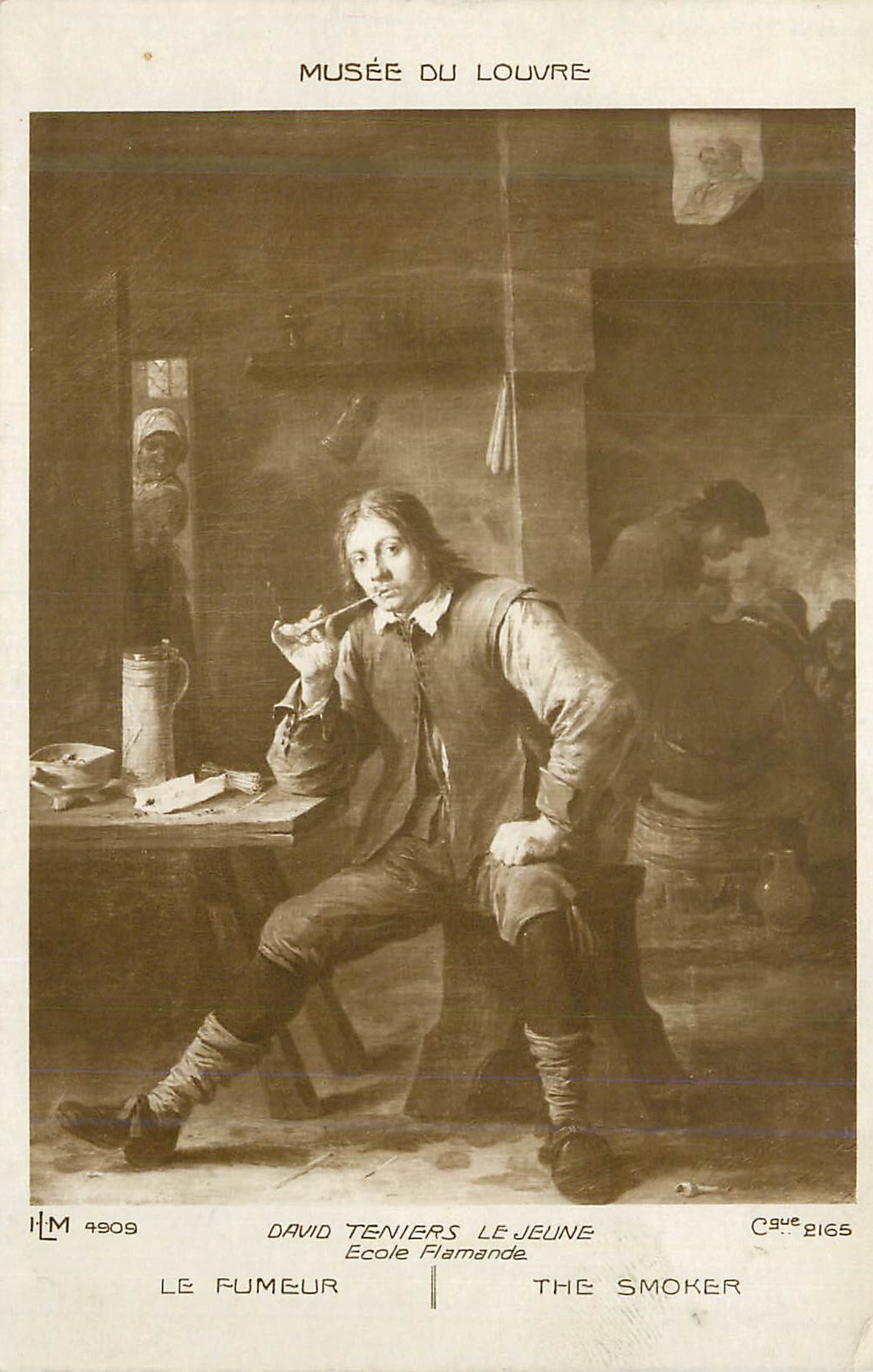 CPA Musee du Louvre David Teniers le Jeune Ecole Flamande le Fumeur