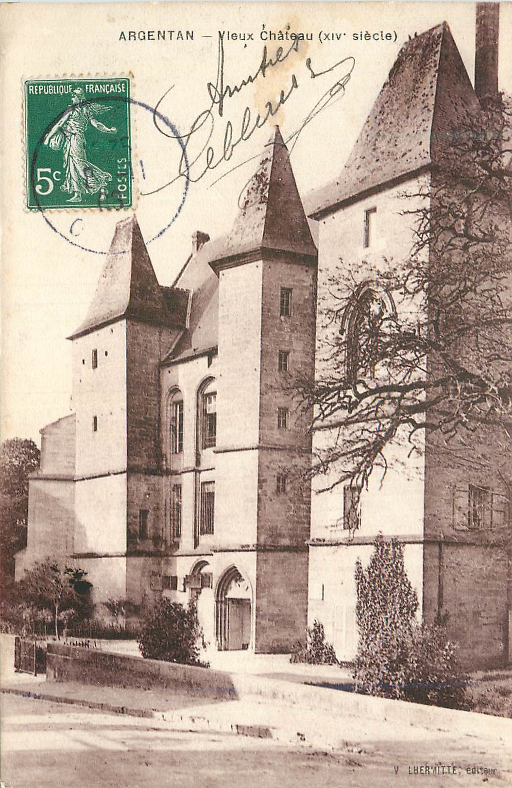 CPA Argentan Vieux Chateau (XIVe siecle)