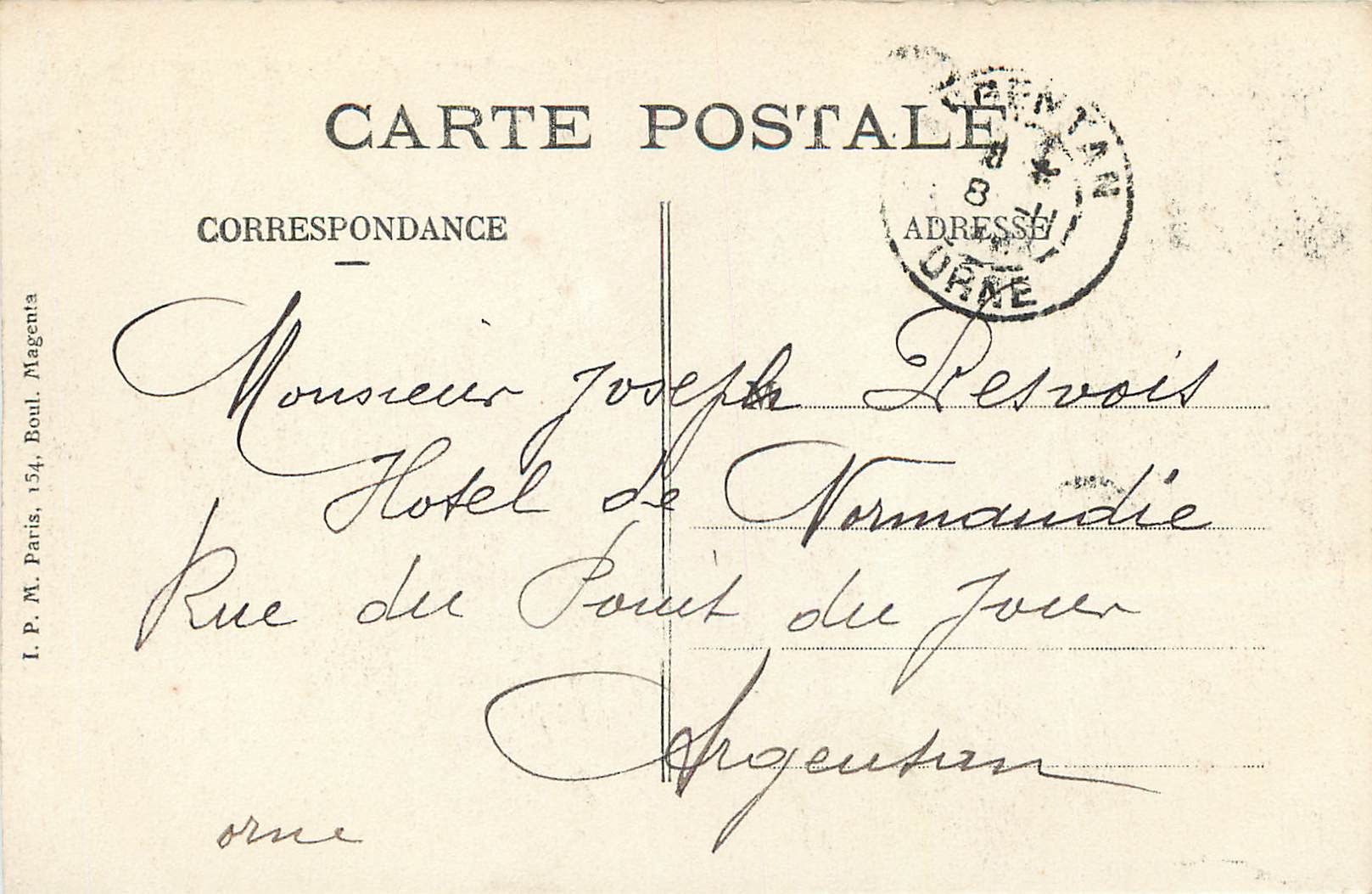 CPA Argentan Eglise St Germain (XVe XVIe et XVIIe siecles) — Rückseite