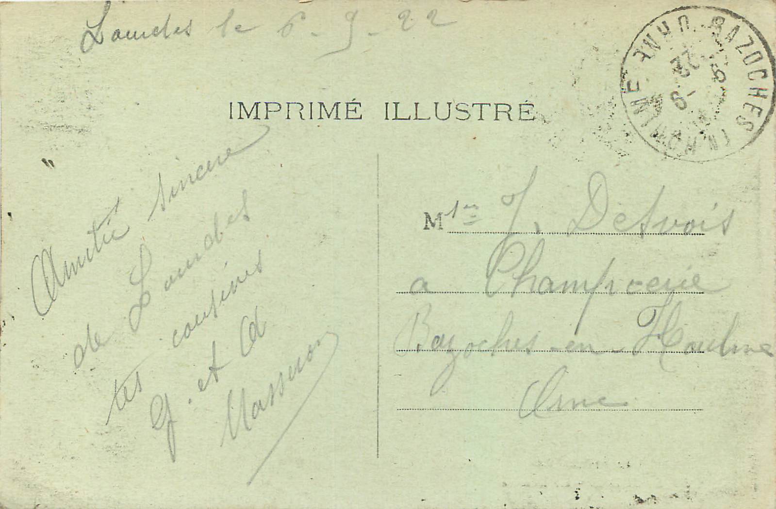 CPA Lourdes les Pyrenees le Rosaire — Verso