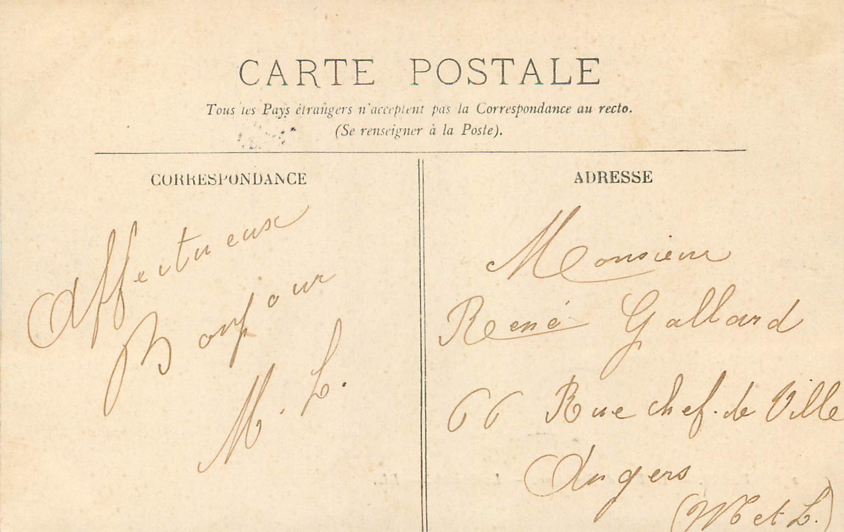CPA Paris le Bois de Boulogne la Cascade — Rückseite