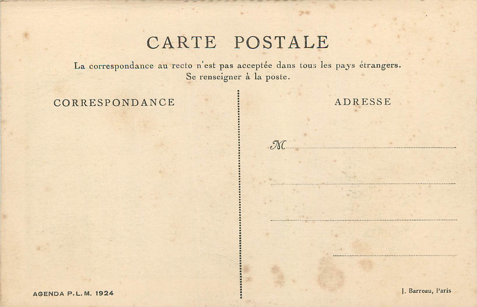 CPA Tunisie Kourbous Anciens Bains Romains — Rückseite