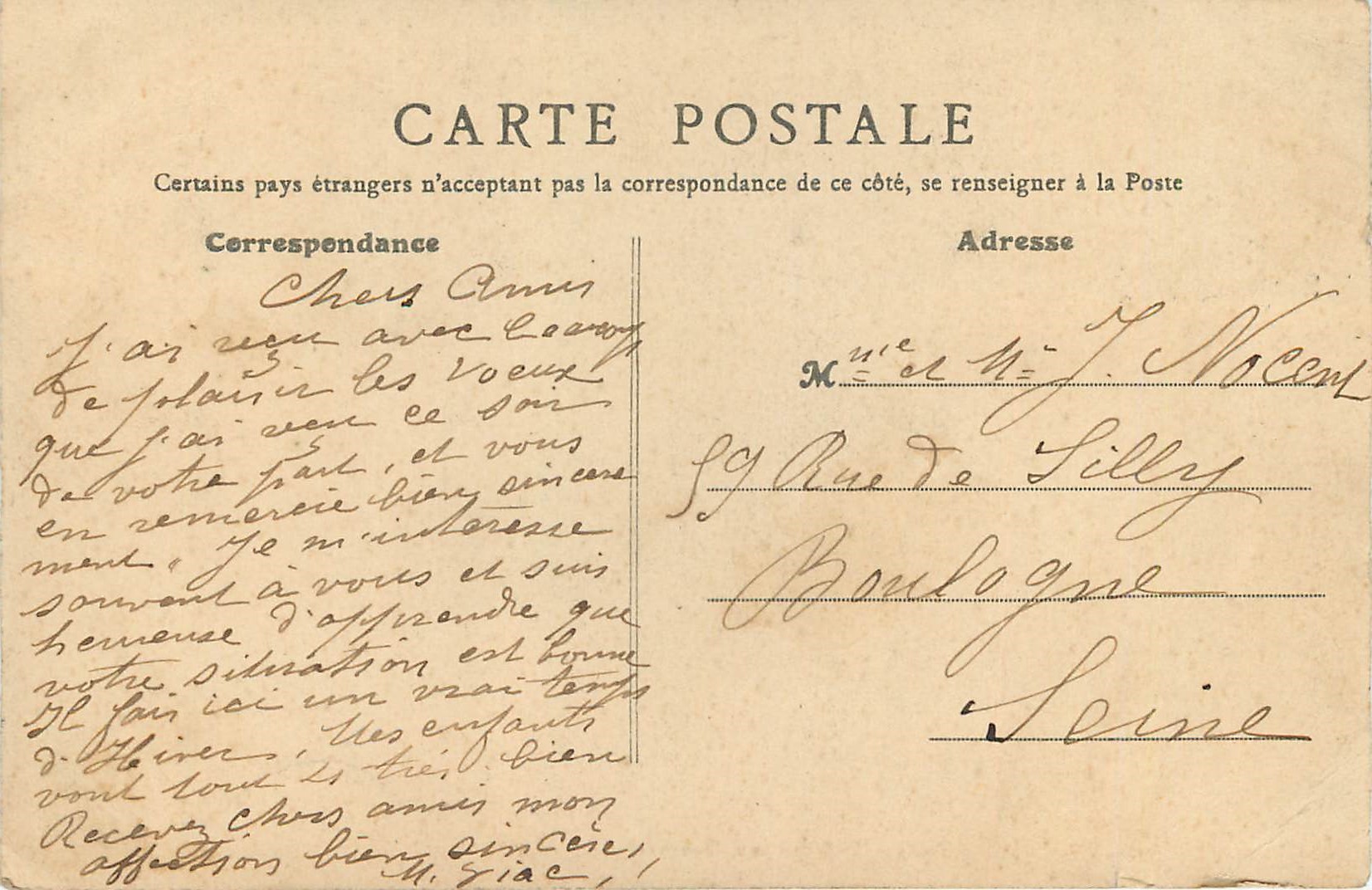 Vichy — HOTEL DU PARC — Imprimerie C. Bougarel — Rückseite