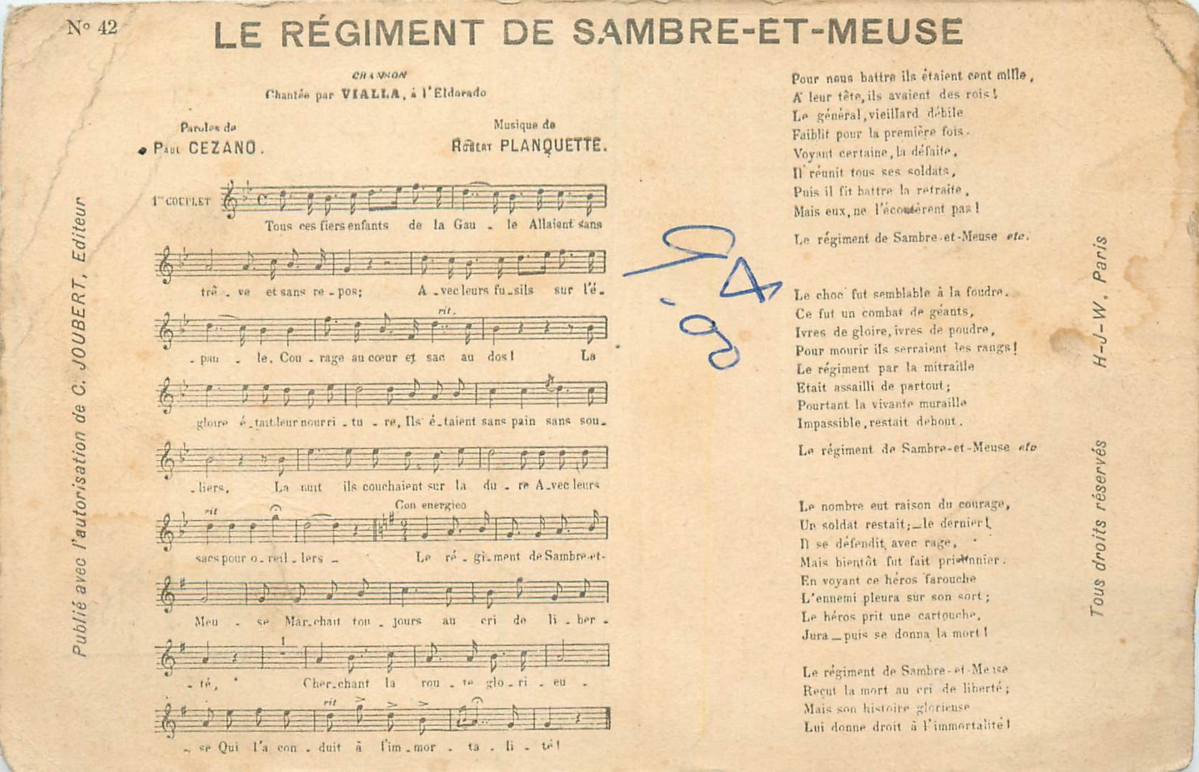 CPA Le Regiment de Sambre et Meuse  Militaria