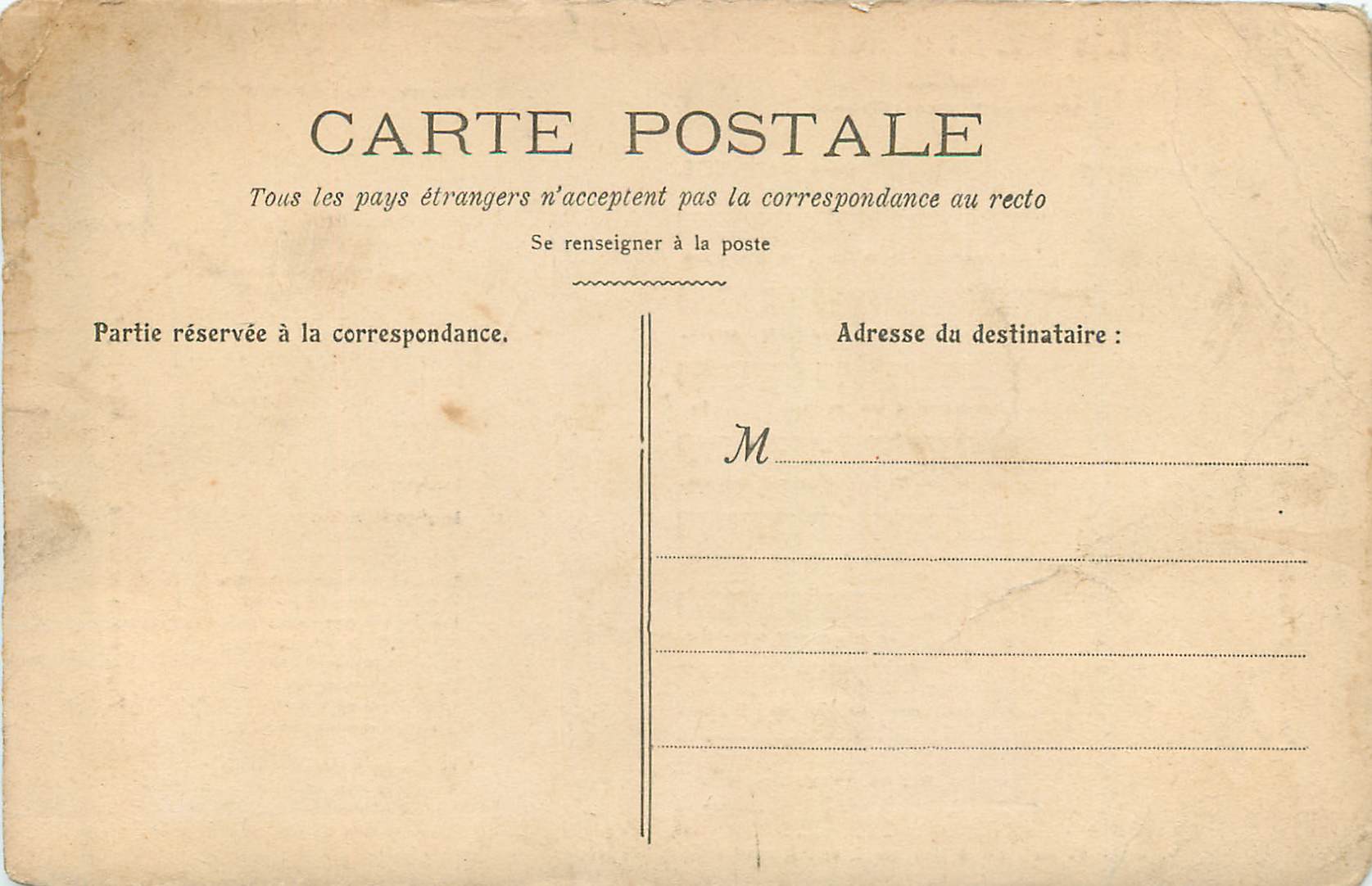 CPA Le Regiment de Sambre et Meuse  Militaria — Back