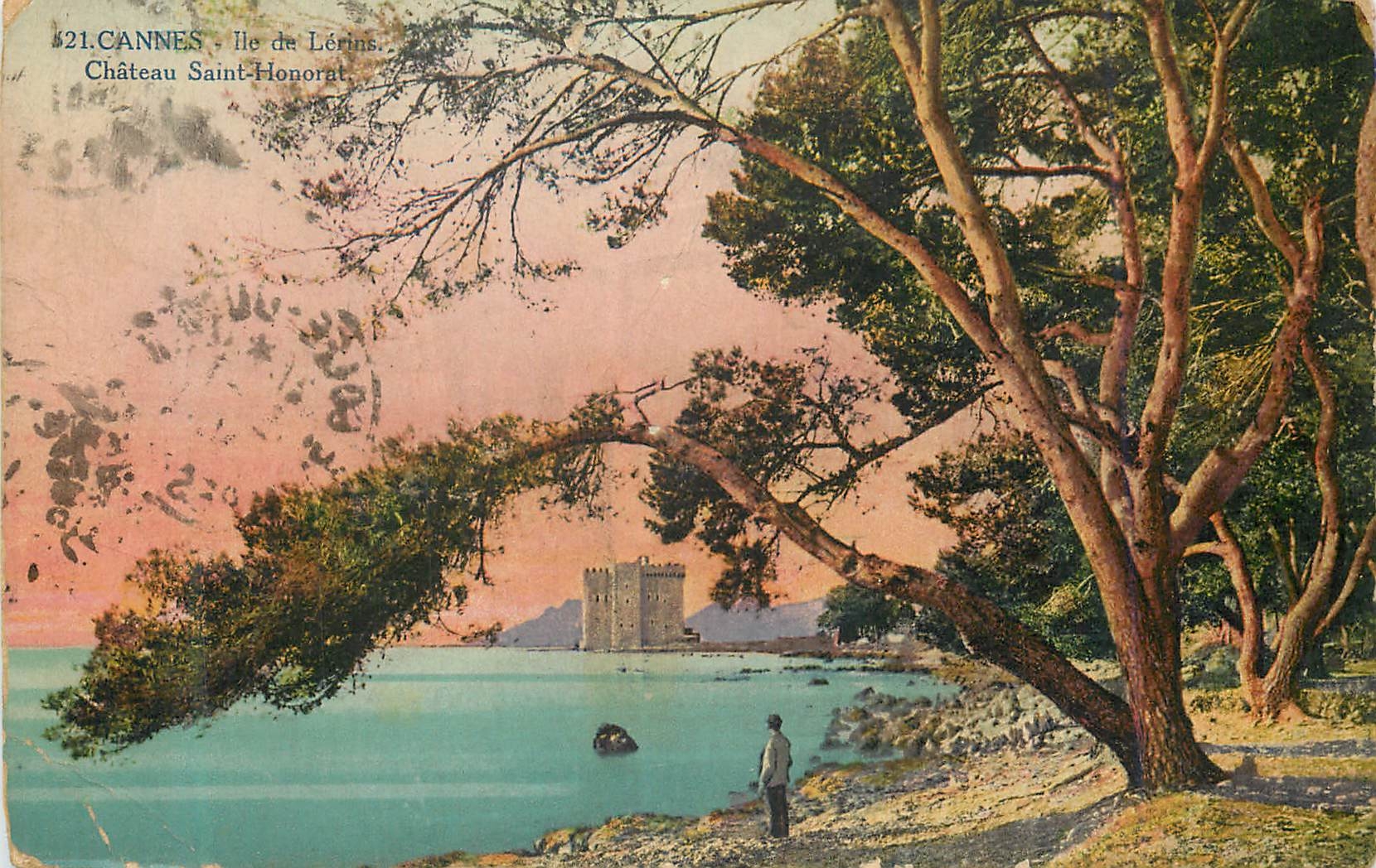 CPA Cannes Ile de Lerins Chateau Saint Honorat