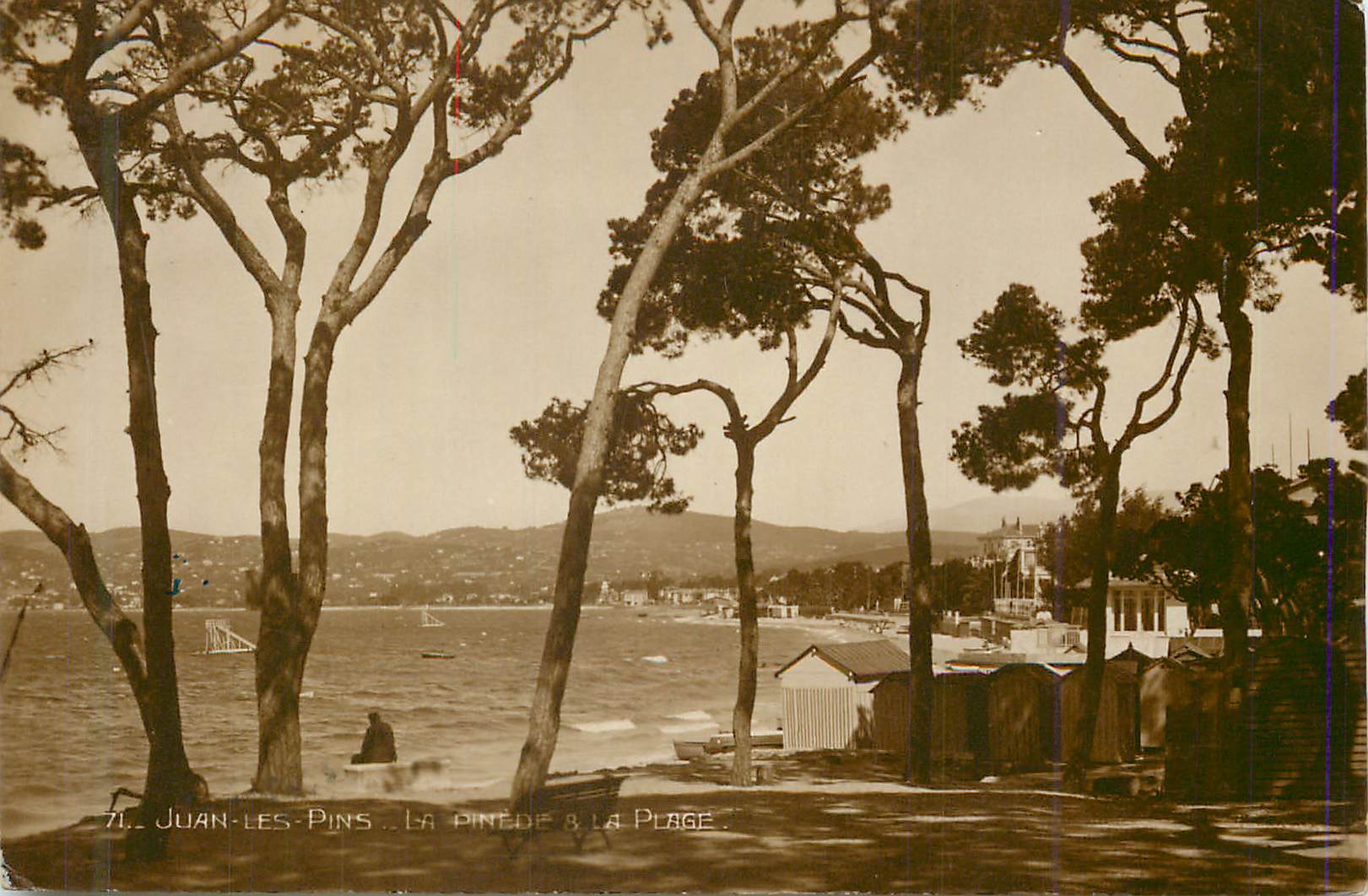 CPA Juan les Pins La Pinede et La Plage