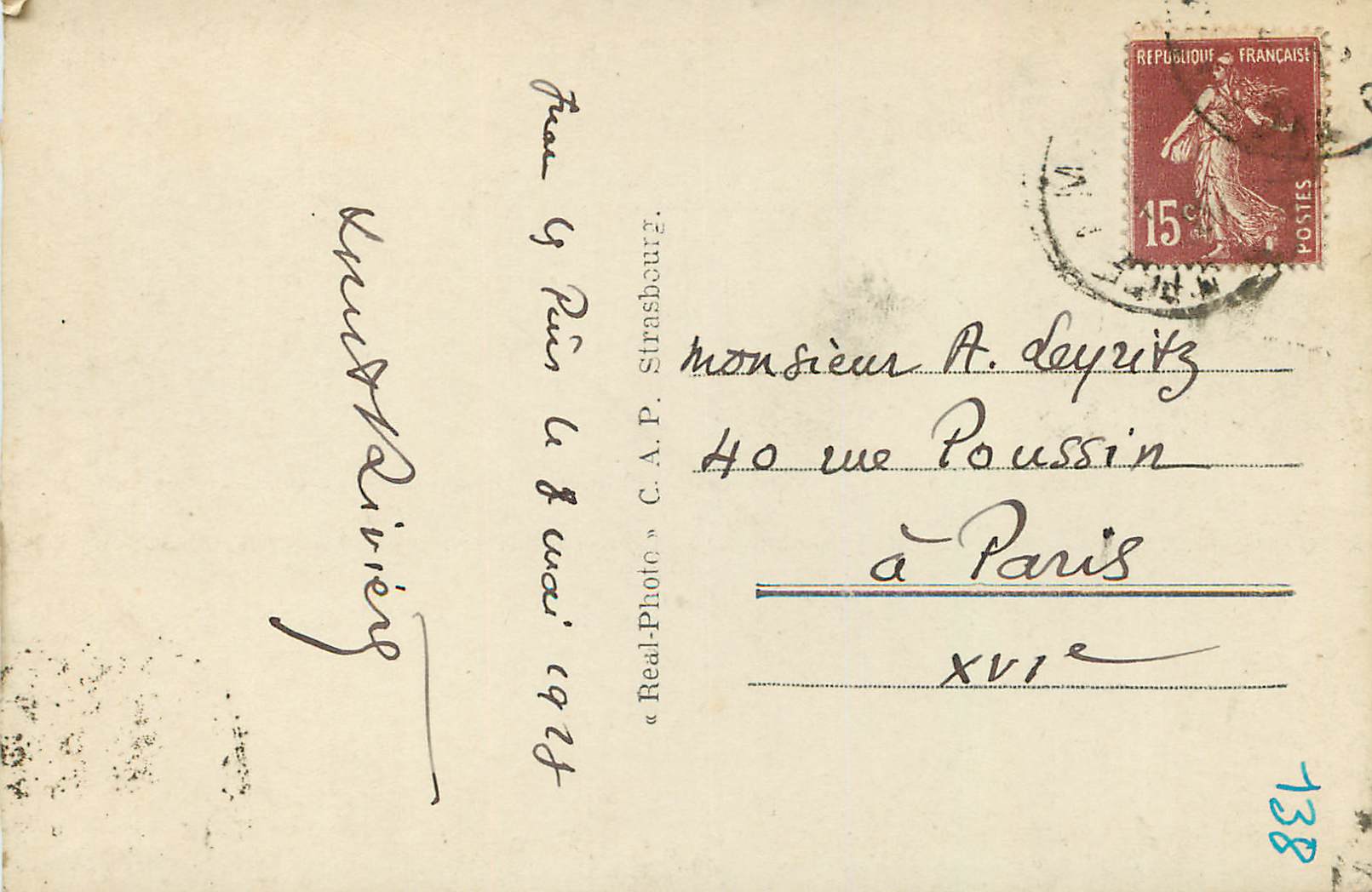 CPA Juan les Pins La Pinede et La Plage — Rückseite
