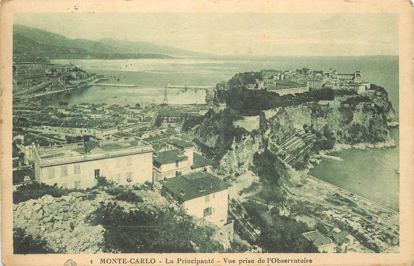 CPA Monte Carlo La Principaute Vue Prise de l'Observatoire