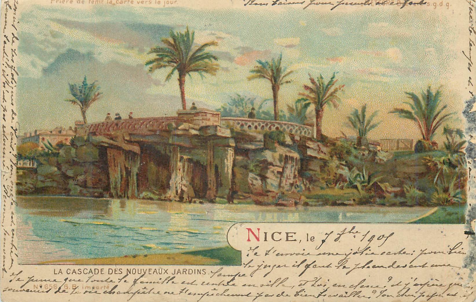 CPA Nice La Cascade des Nouveaux Jardins