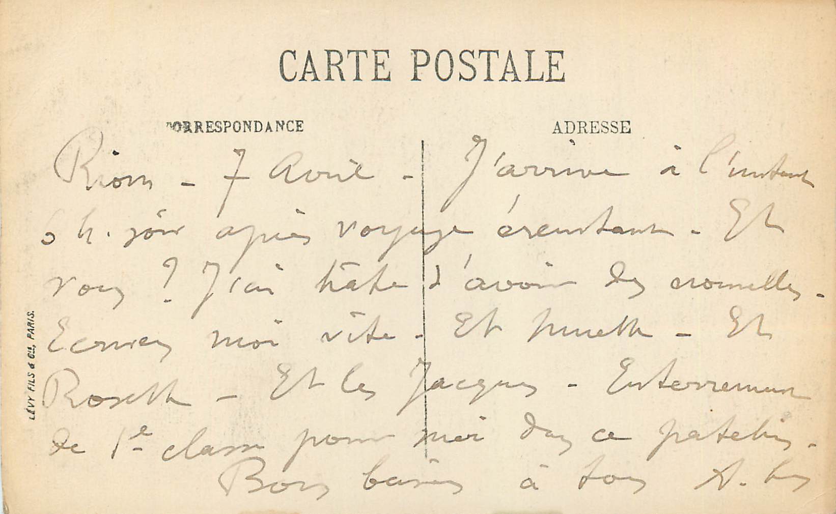 Riom — La Fontaine d'Adam et Ève — LL. n°8 — Rückseite