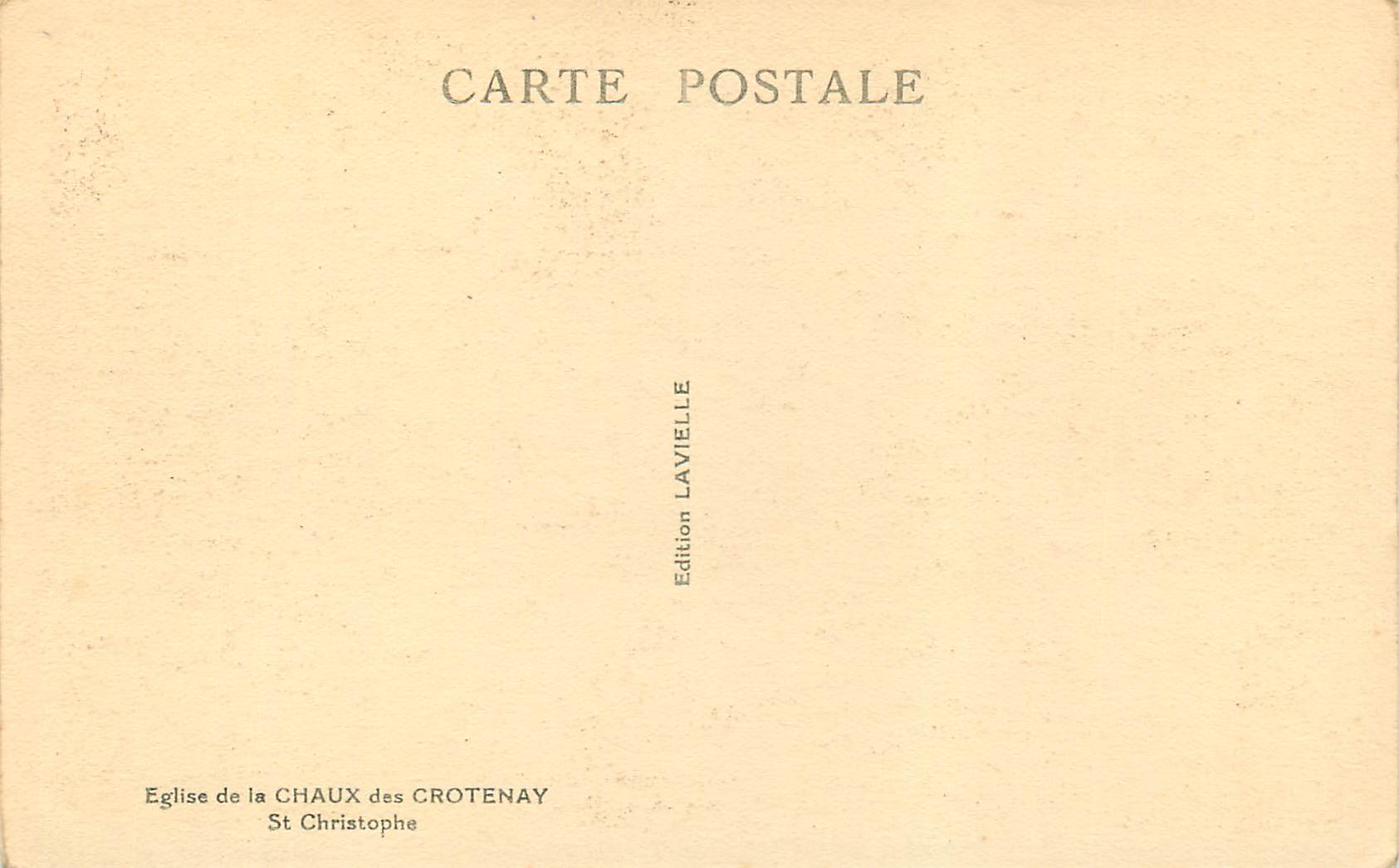CPA Eglise de Chaux des Crotenay St Christophe — Back