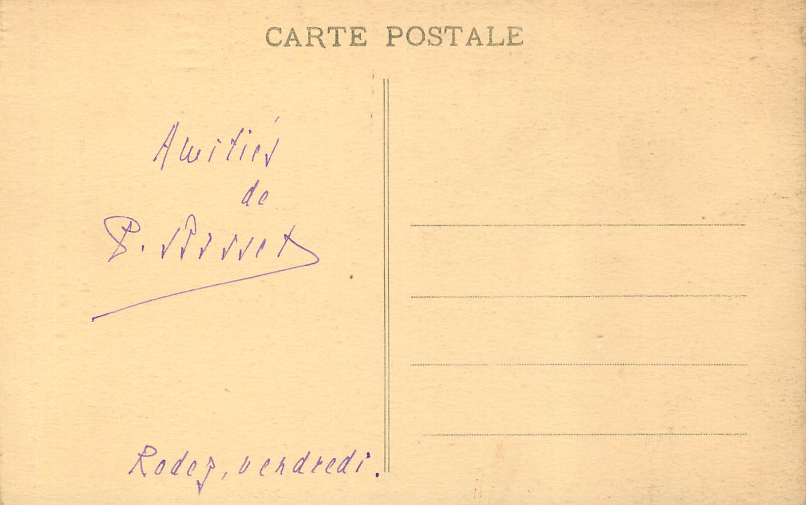 CPA Aven Armand Cause Mejean (Lozere) Au Pied de la Grande Stalagmite — Rückseite