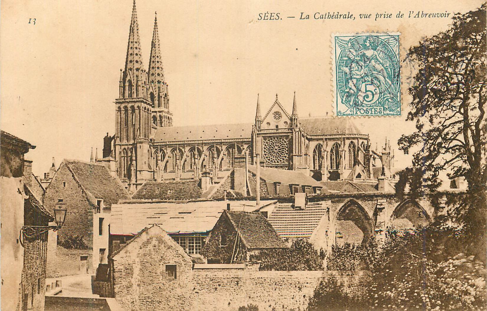 CPA Sees La Cathedrale Vue Prise de l'Abreuvoir