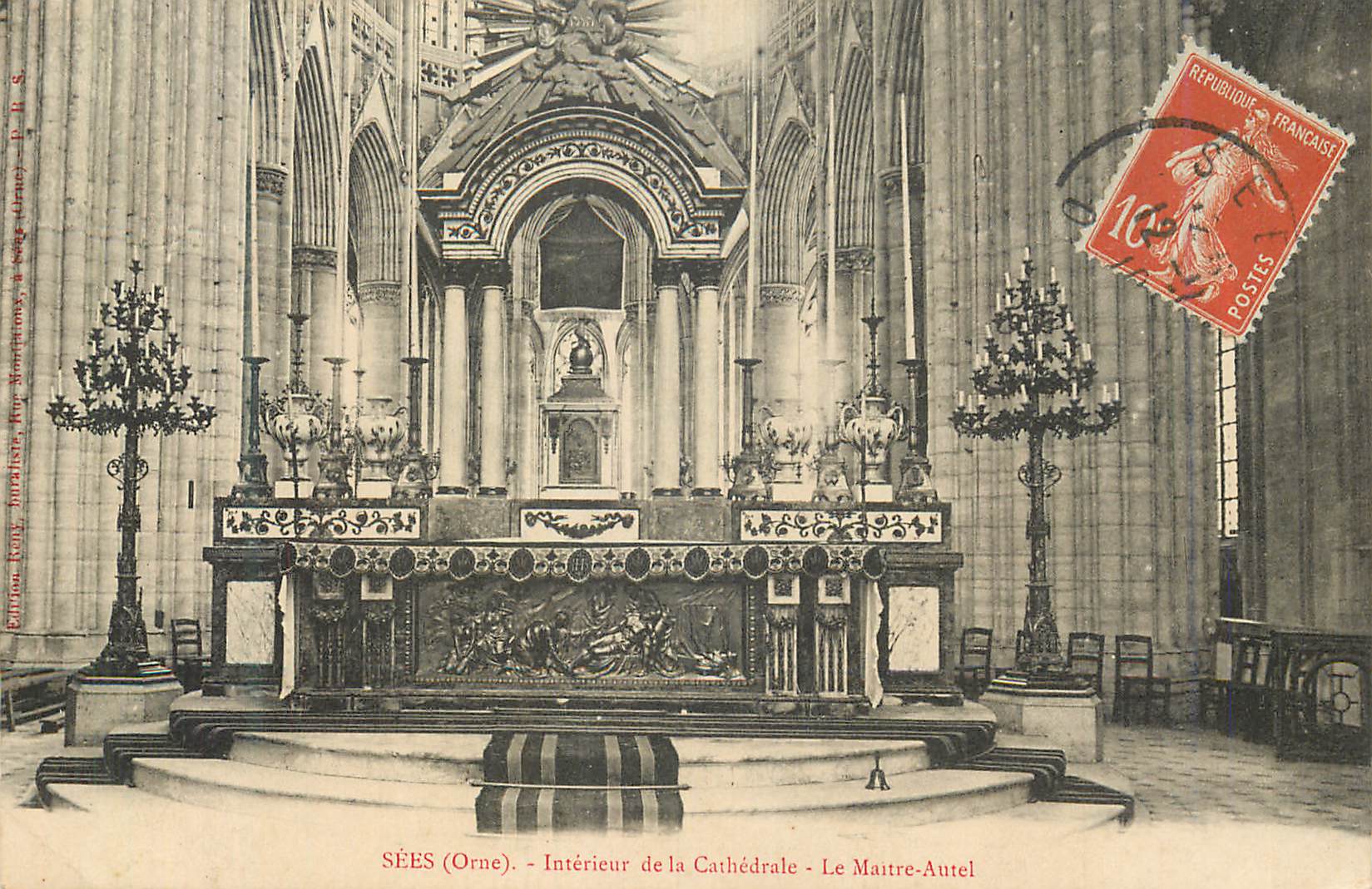CPA Sees (Orne) Interieur de la Cathedrale Le Maitre Autel