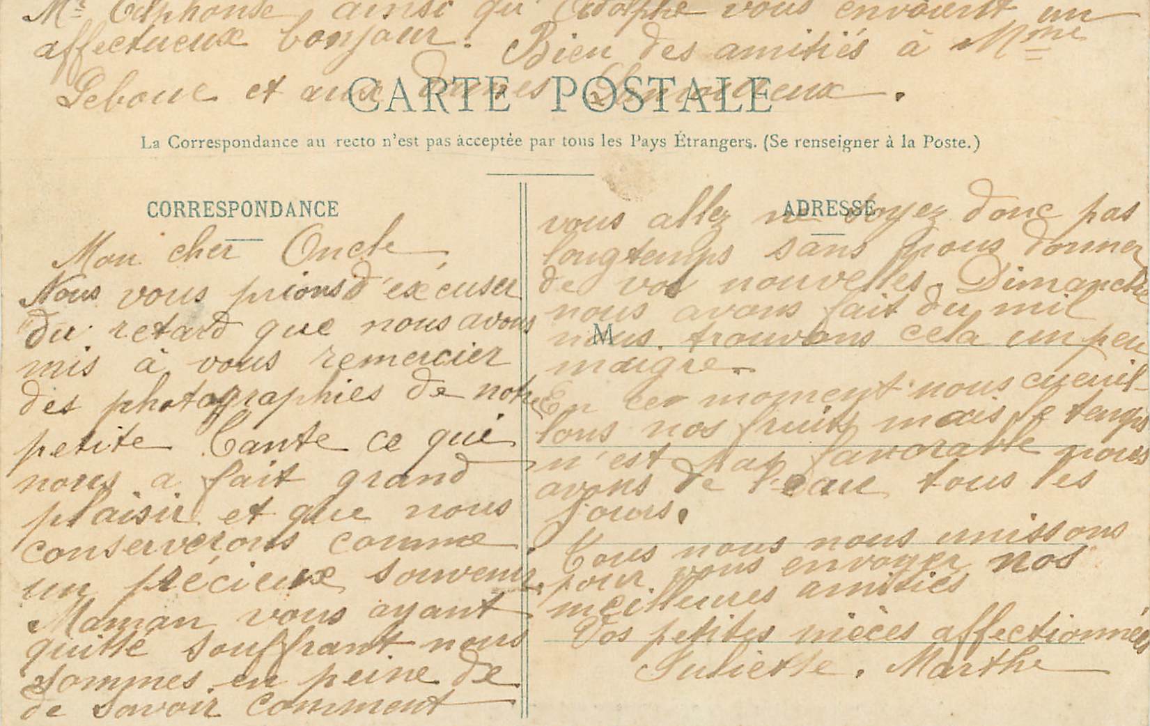 CPA Sees (Orne) Vue a Vol d'Oiseau — Rückseite