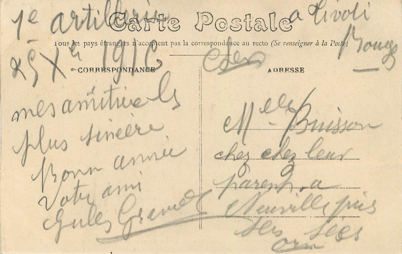 CPA Bourges Cathedrale Partie du Tympan de la Porte Centrale Les Elus — Rückseite