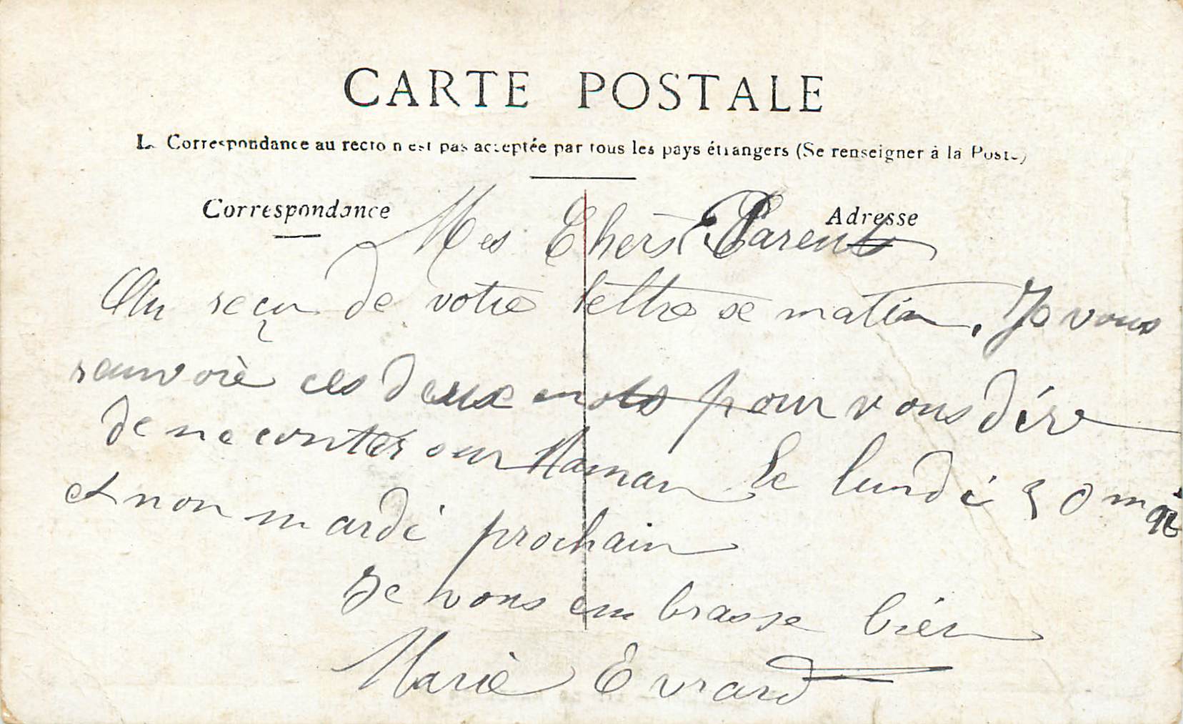 CPA Versailles Lit de Napoleon Ier — Verso