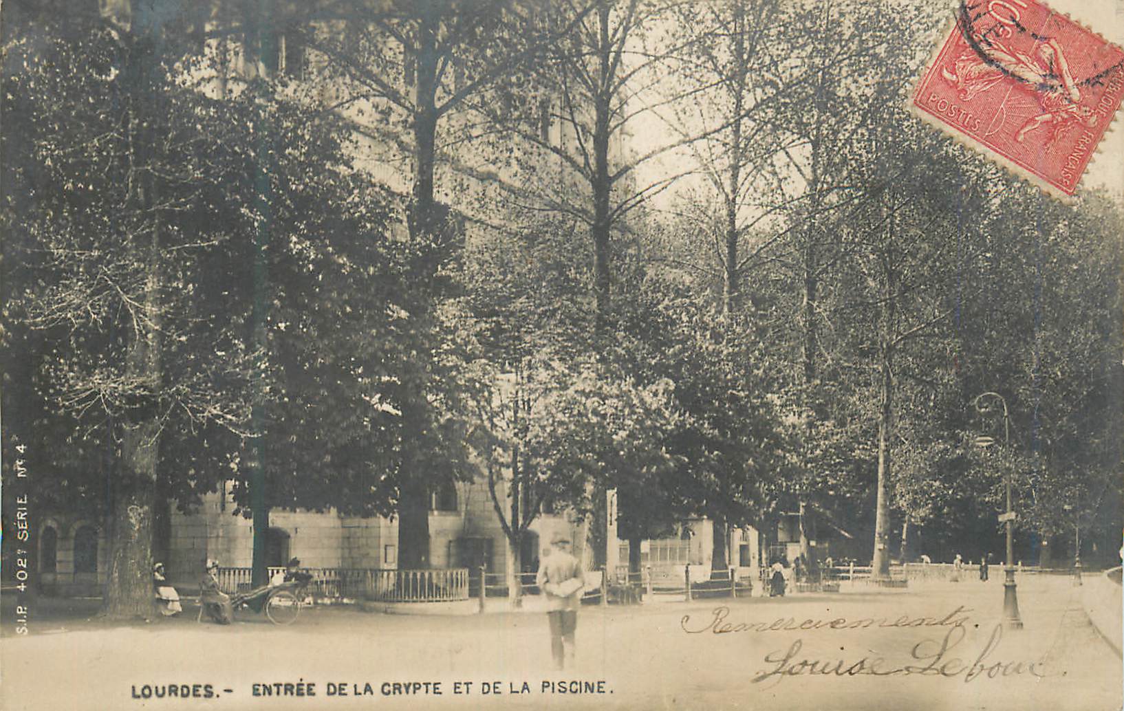 CPA Lourdes Entree de la Crypte et de la Piscine