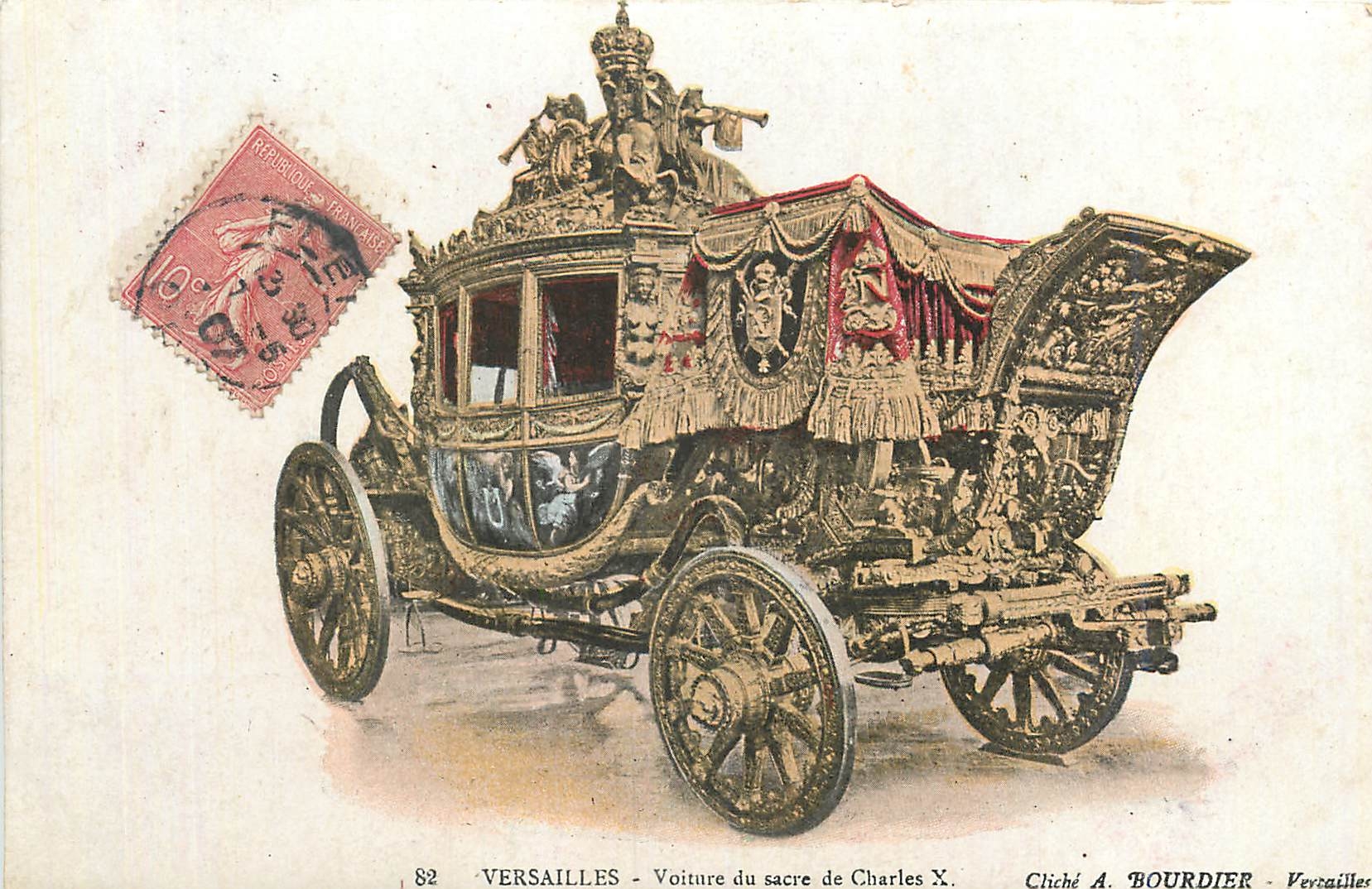 CPA Versailles Voiture du Sacre de Charles X
