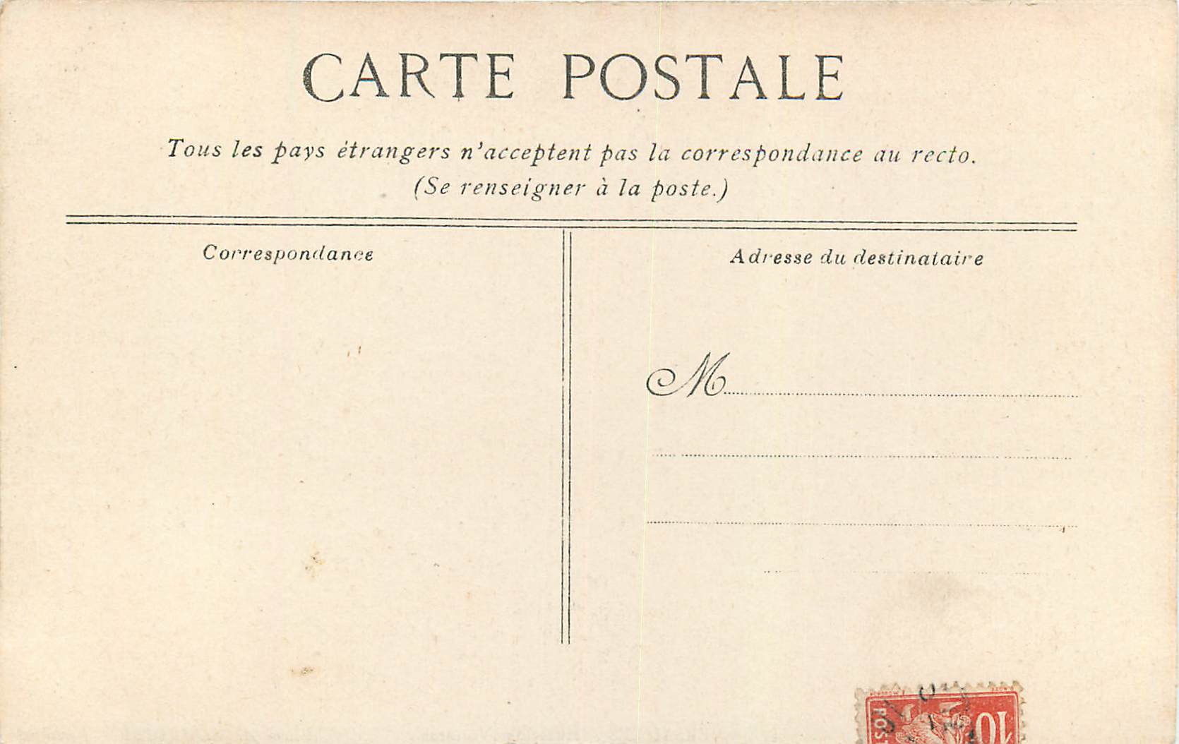 CPA Versailles Musee des Voitures — Verso