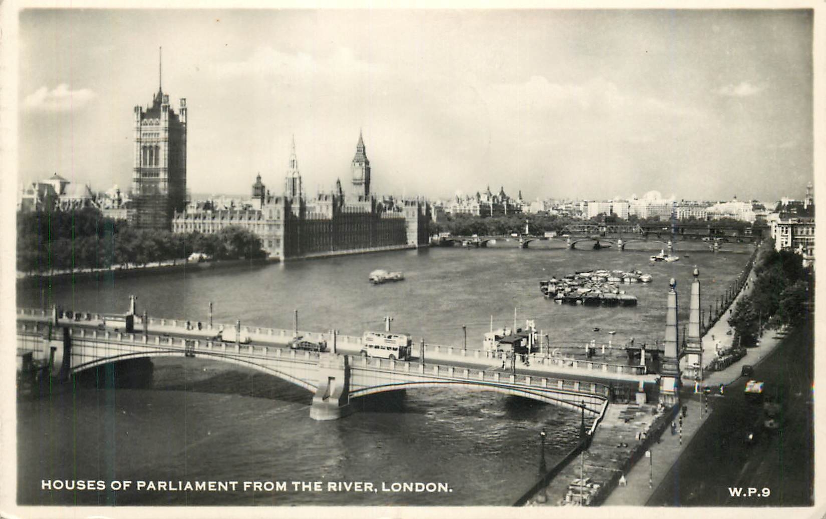 Houses of Parliament from the River, London — W.P.9