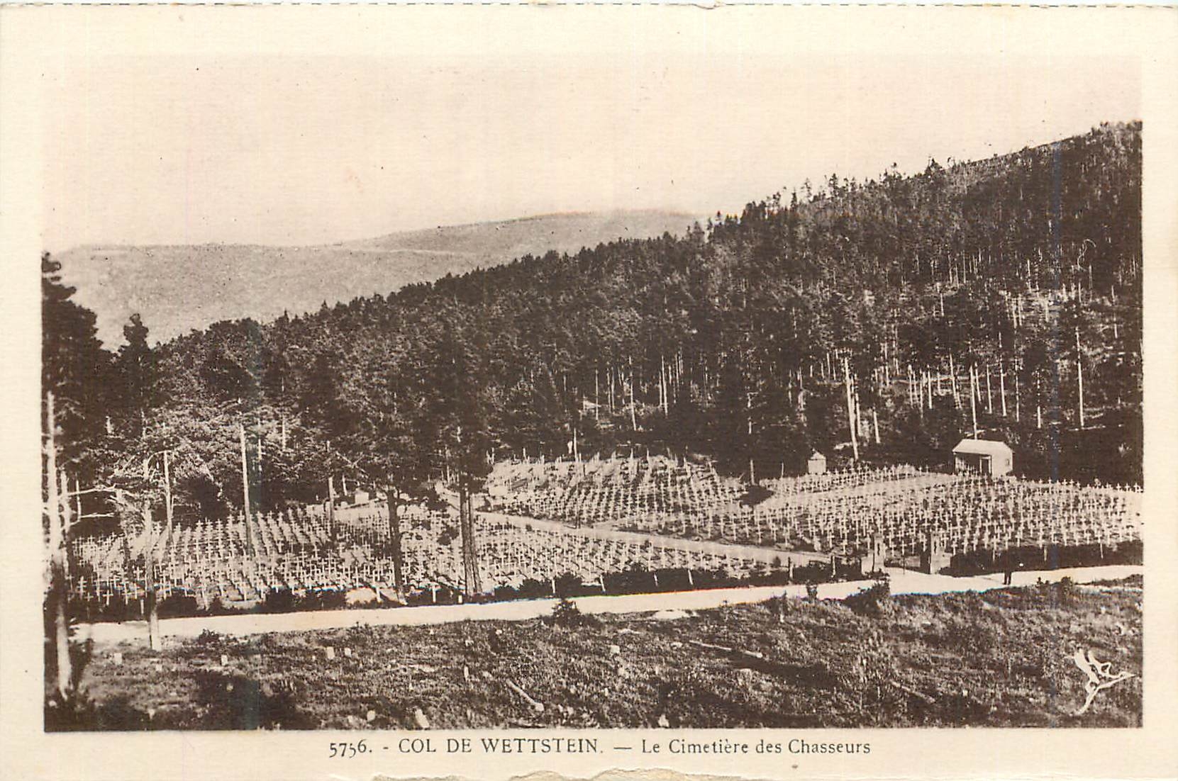 CPA Col de Wettstein Le Cimetiere des Chasseurs Militaria