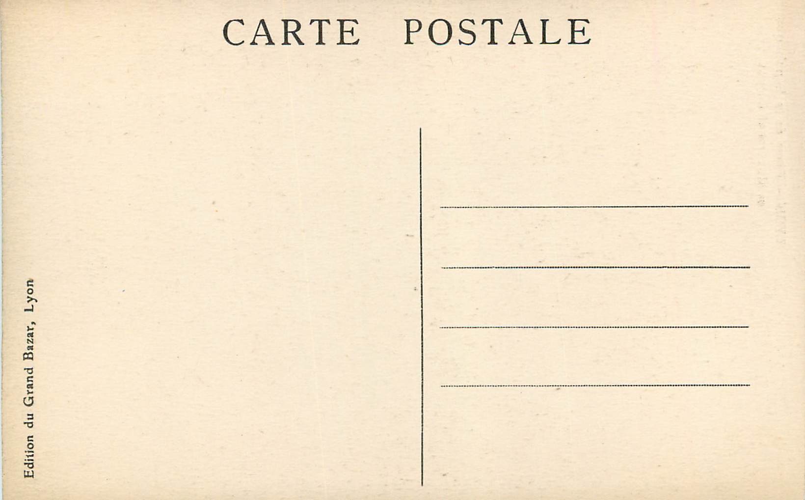 CPA Lyon Place de la Republique et Monument Carnot — Rückseite