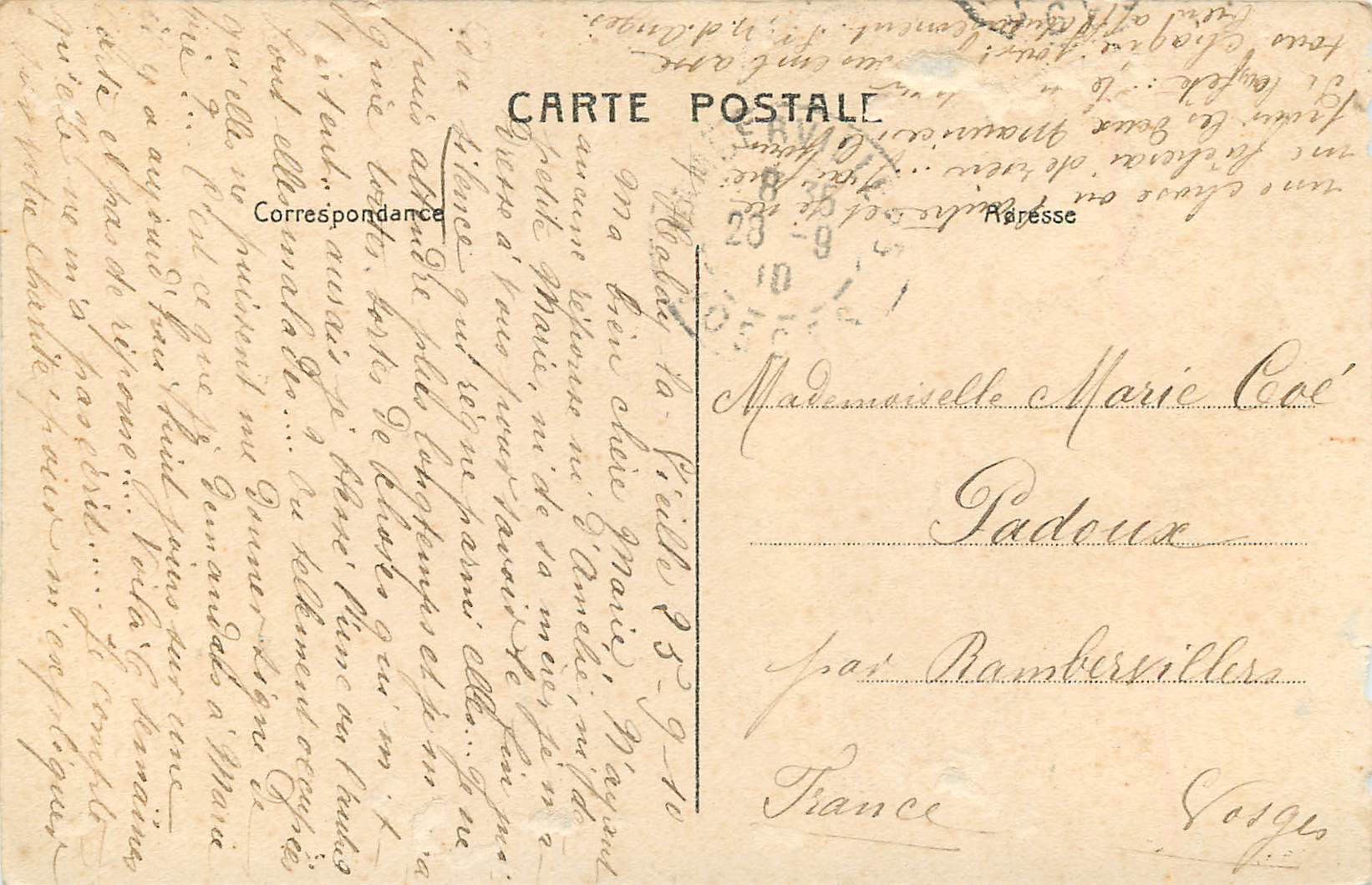 CPA Habay la Neuve Cascade de Bologne (animee) — Rückseite
