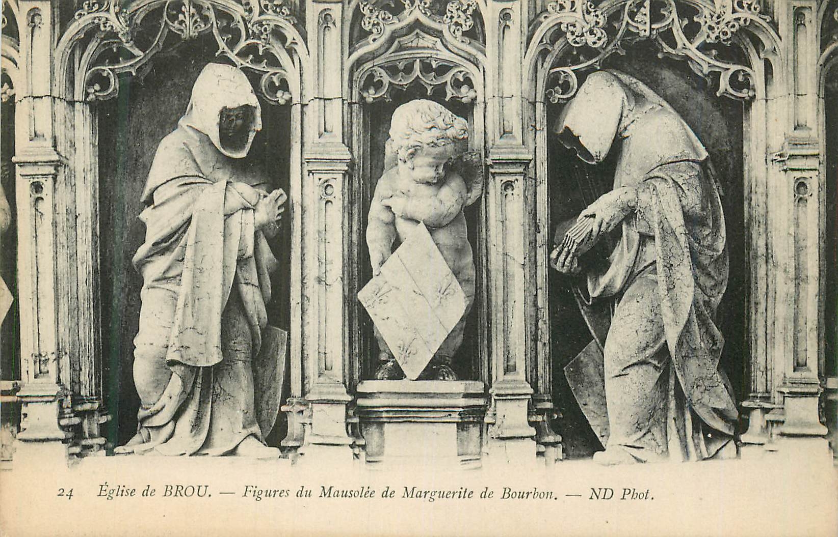 CPA Eglise de Brou Figures du Mausolee de Marguerite de Bourbon