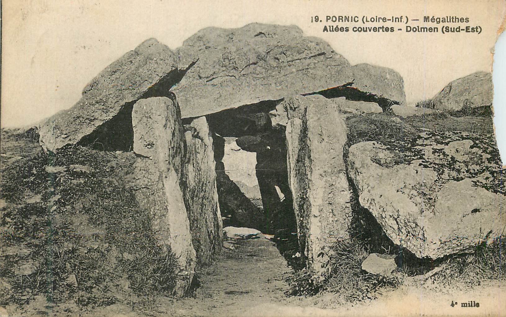 CPA Pornic (Loire Inf) Megalithes Allees Couvertes Doimen (sud Est)