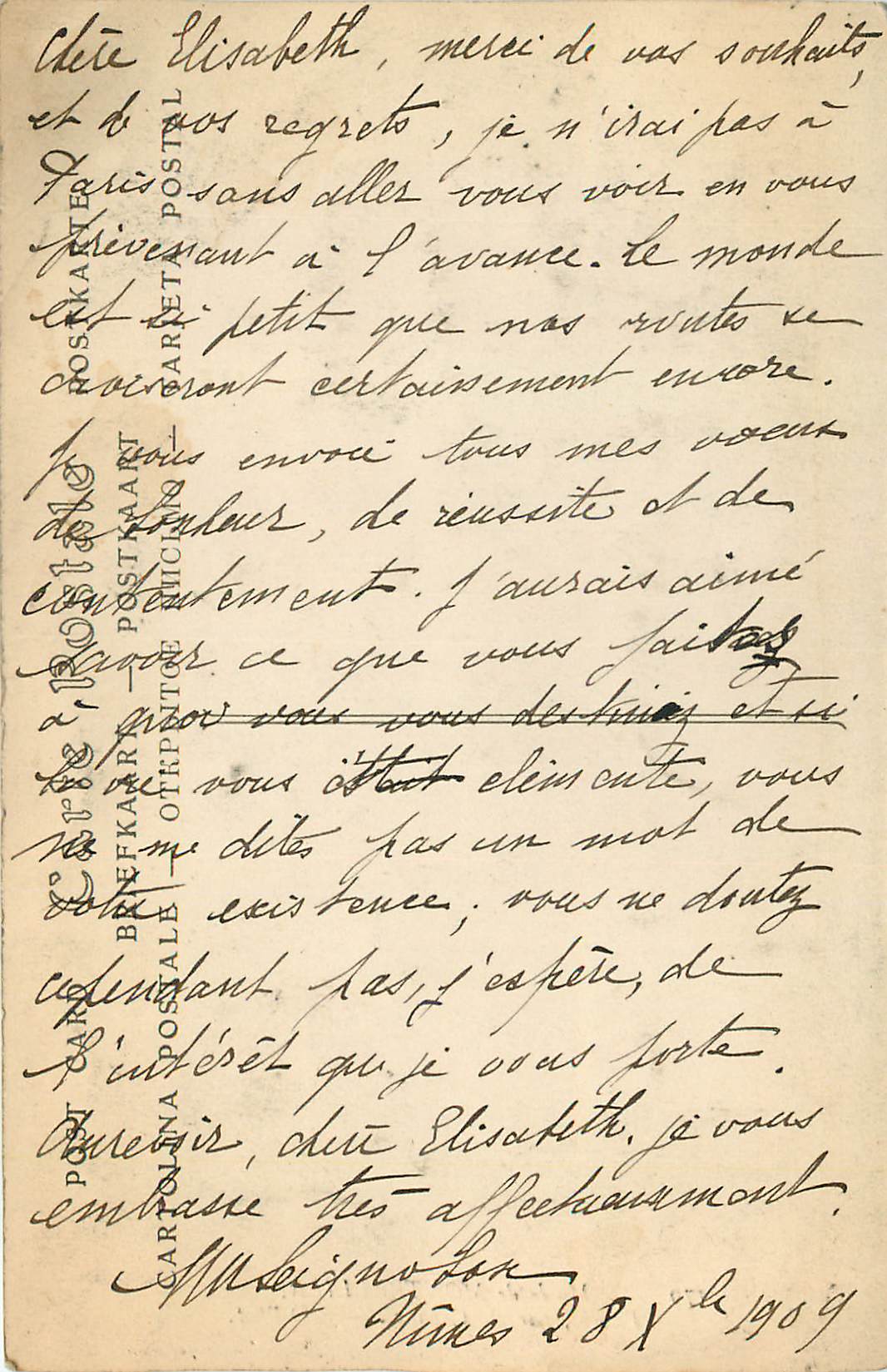CPA Musee de Montpellier Phedre par A Cabel — Verso