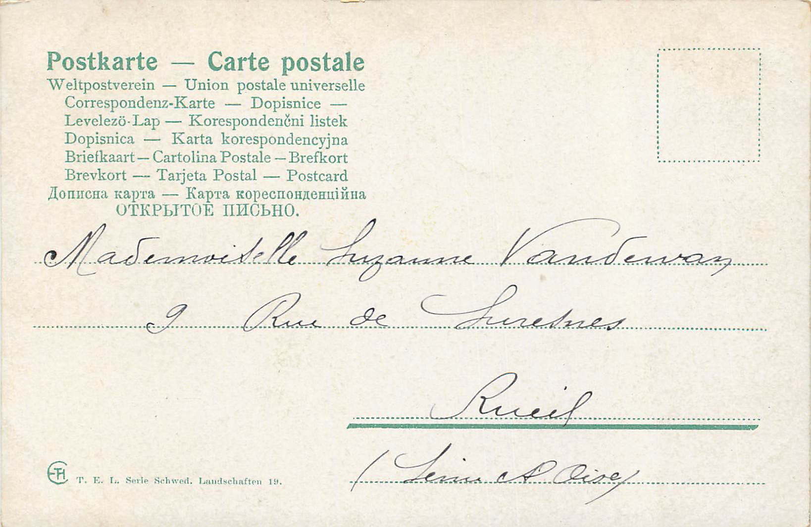 CPA Fleuve — Verso