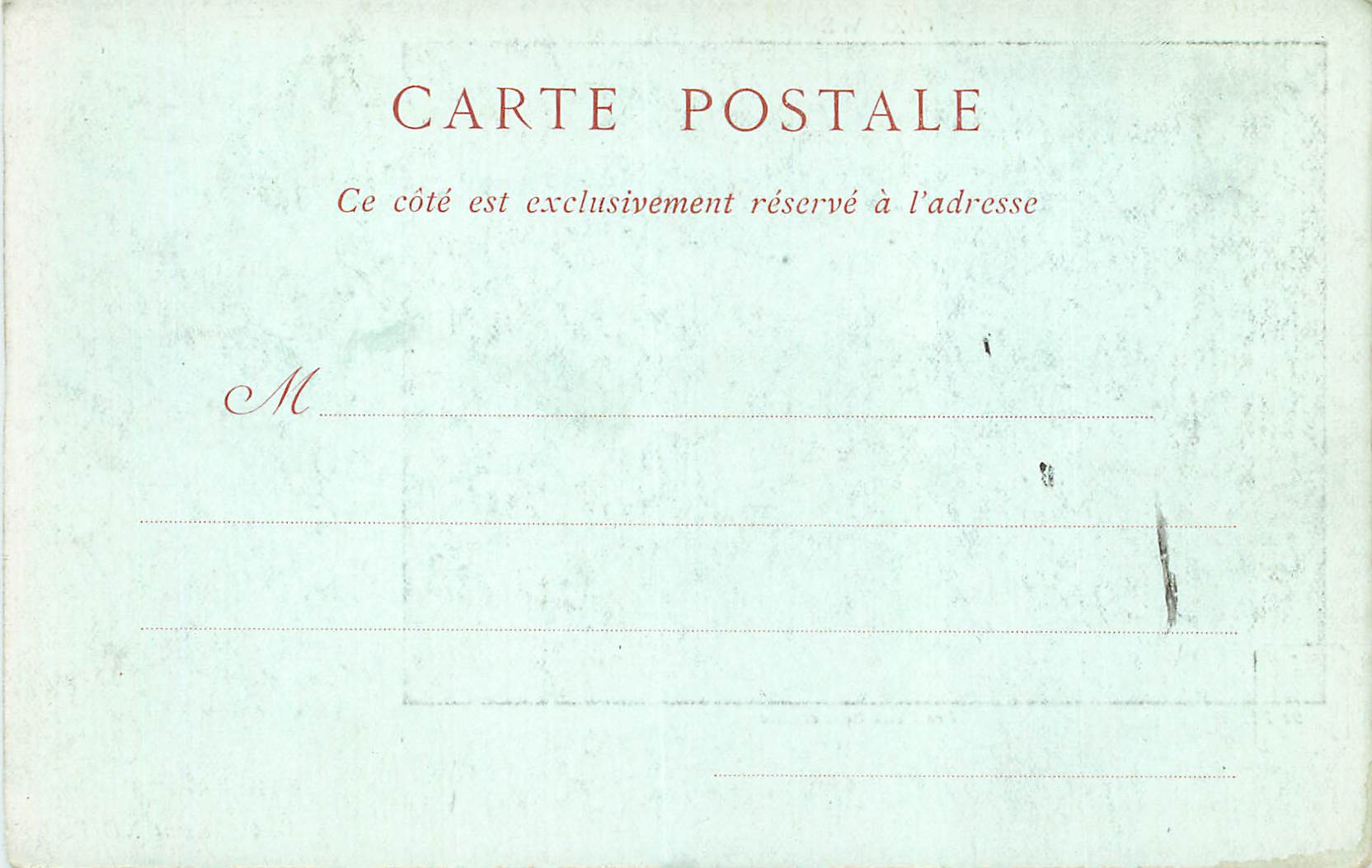 CPA Geo Weiss Les Deux Souverains — Verso