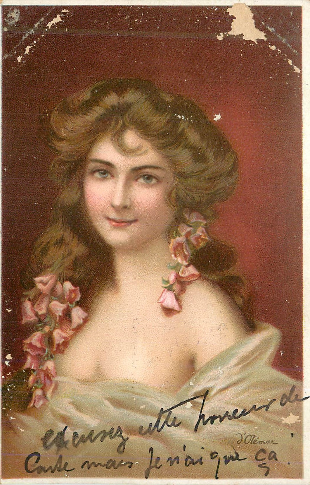 Jeune femme à fleurs — O'lemar — Série 144