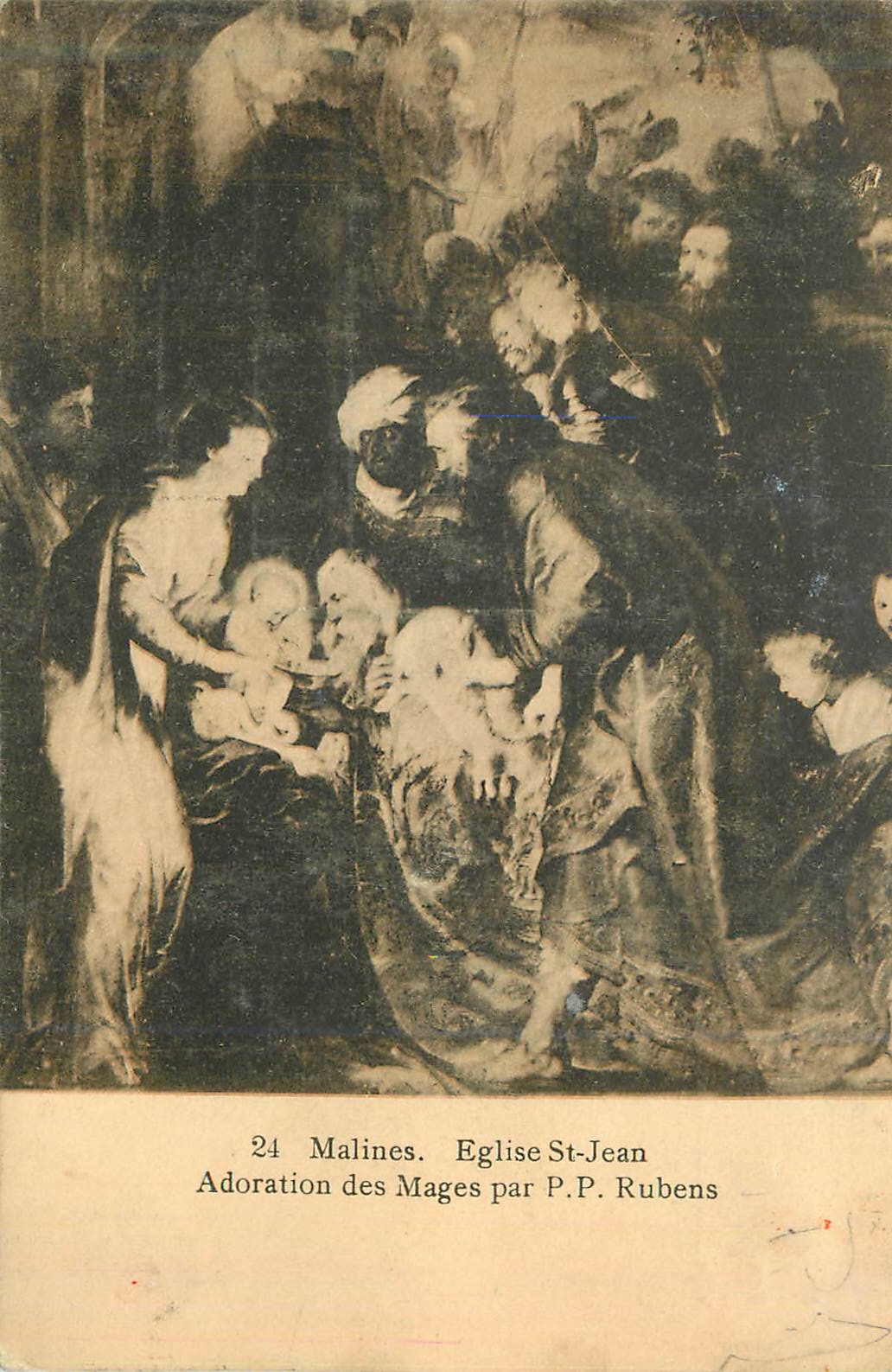 CPA Malines Eglise St Jean Adoration des Mages par P P Rubens
