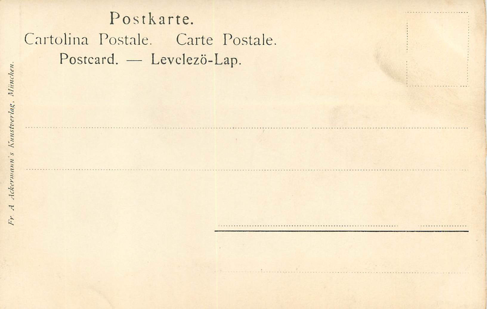 CPA Raphael Portrait Munchen — Verso