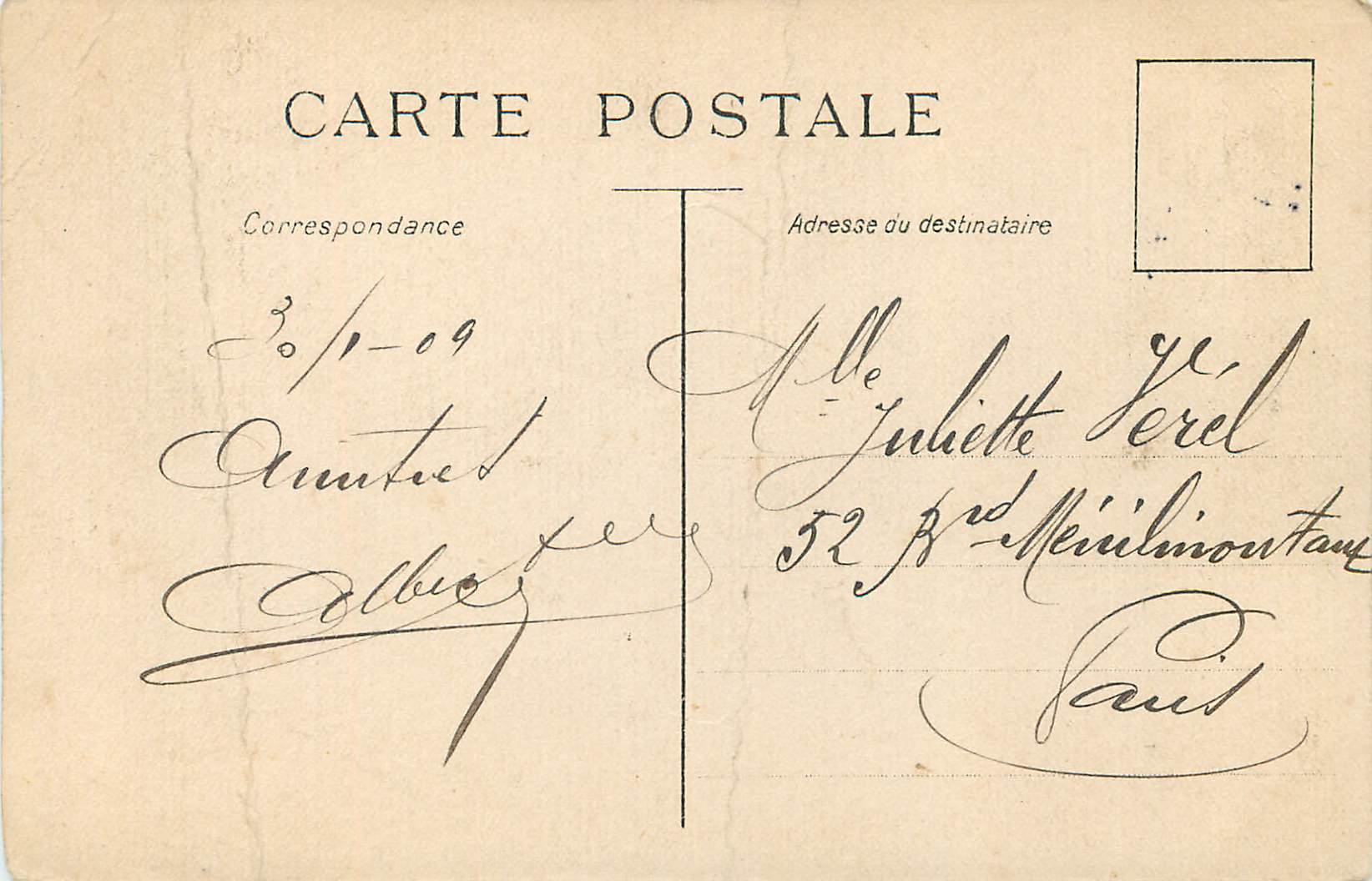 Jeune femme en fourrure — portrait — éditeur non visible — Rückseite