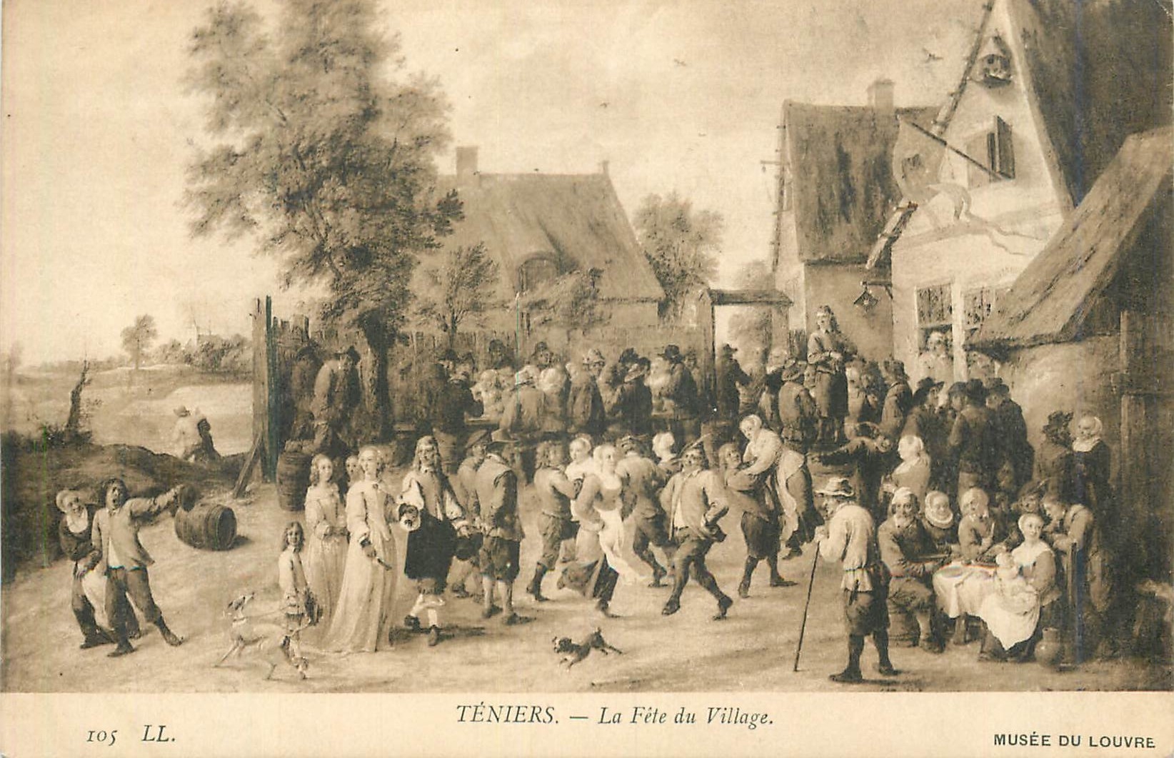 CPA Musee du Louvre Teniers La Fete du Village