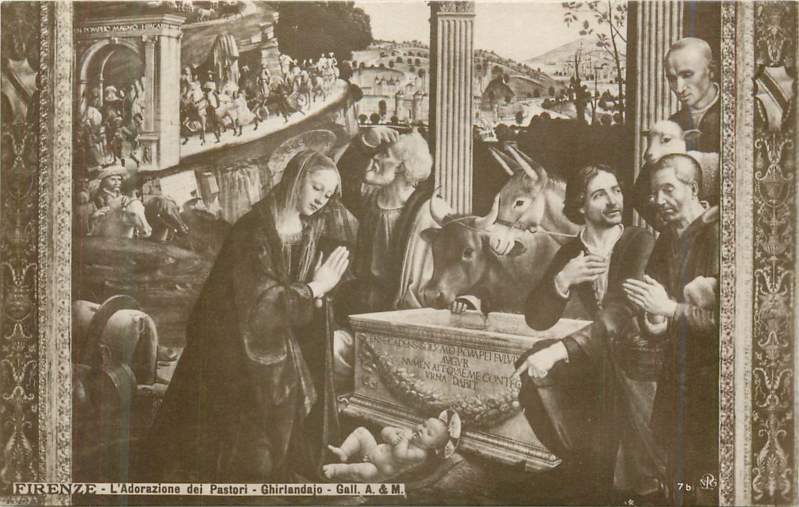 CPA Firenze L'Adorazione dei Pastori Ghirlandajo Gall A M