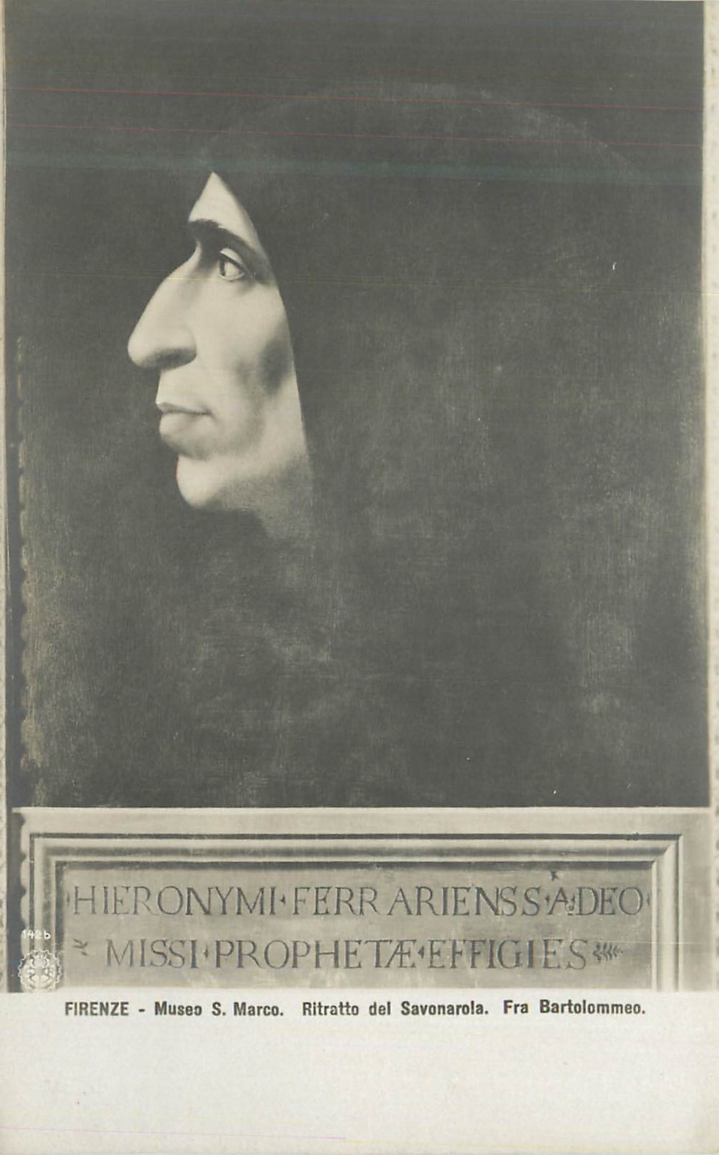CPA Firenze Museo S Marco Ritratto del Savonarola Fra Bartolommeo