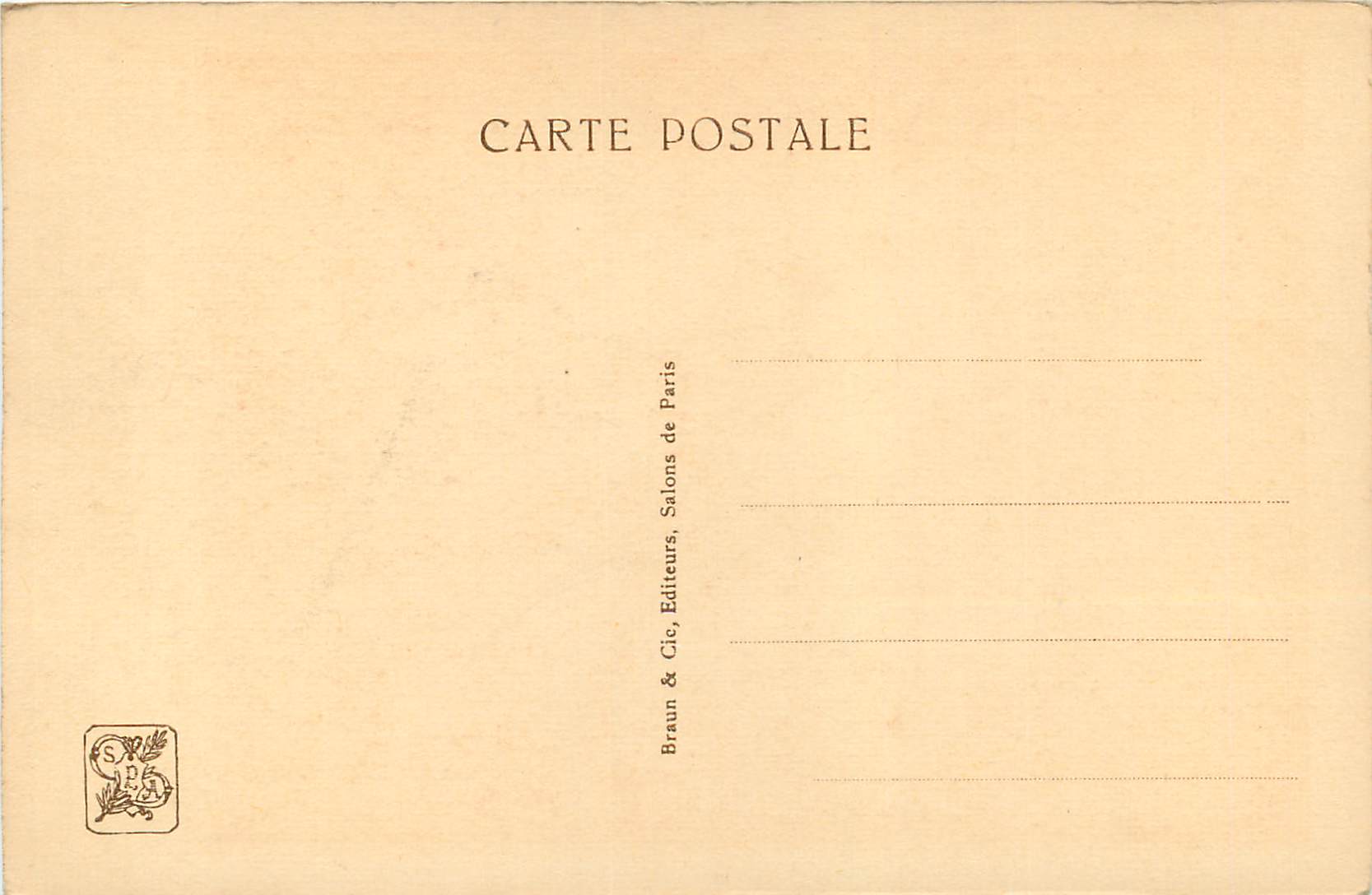CPA Becassine est Malade — Verso